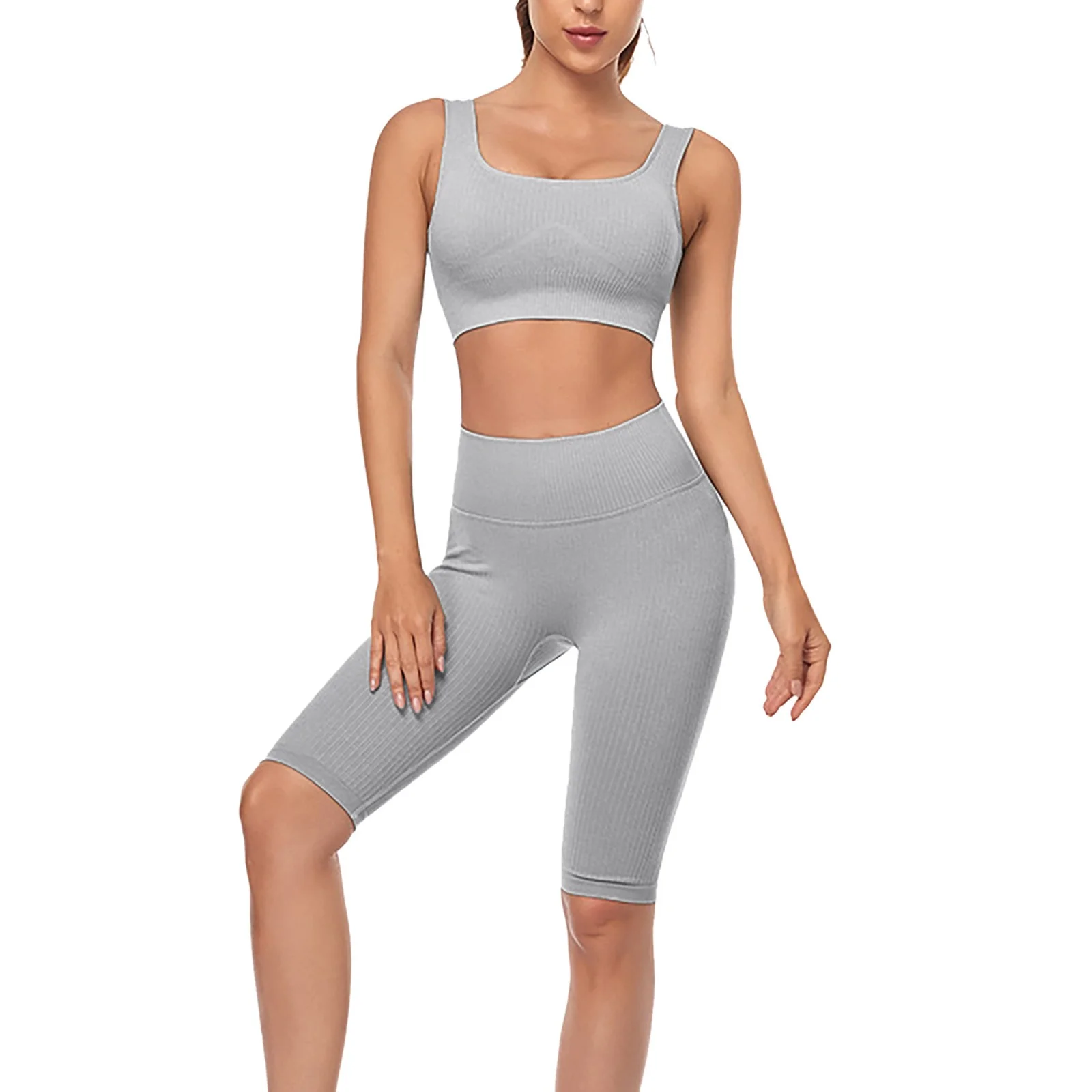 SZXZYGS Fleece Lined Yoga Pants Women Tall Yoga Clothing Set Fashion Sexy Outdoor Running Fitness Wear Tight Quick Dry Athleticswear