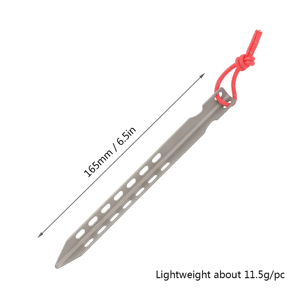 Lixada 6/8/12 Pack Ultralight V-Shaped Alloy Tent Pegs for Windproof Camping Hiking