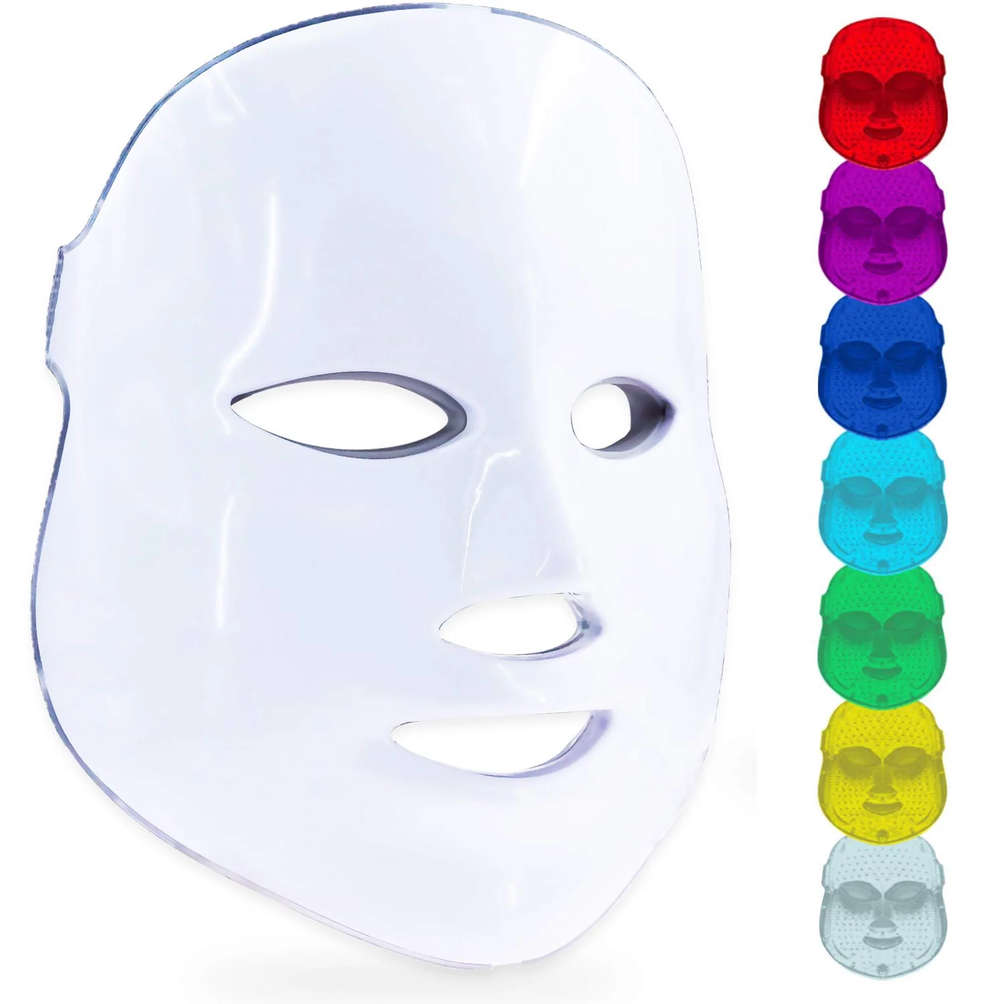 Sunisery LED Light Photon Face Neck Shield Rejuvenation Skin Therapy Wrinkles 7 Colors