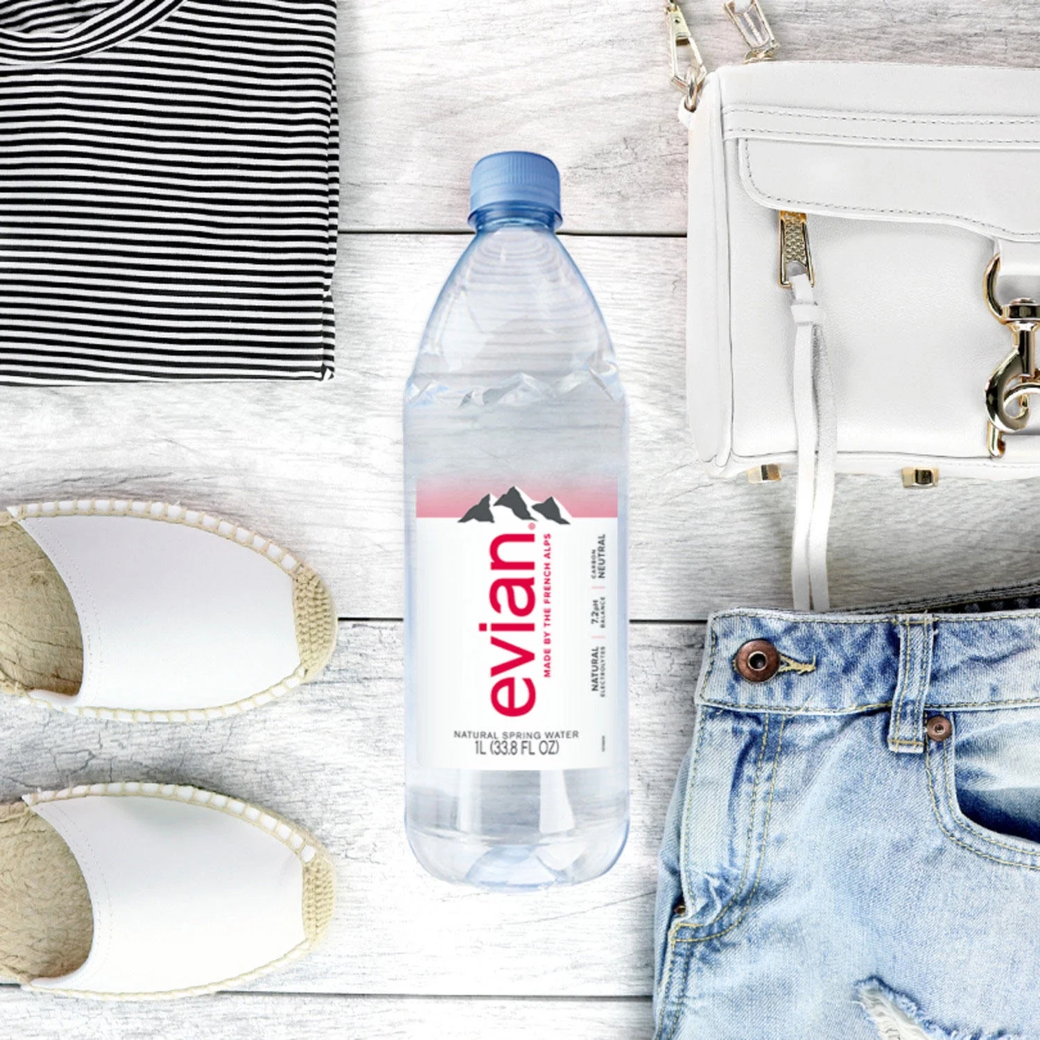 Evian Natural Spring Water (1L, 12 pk.)