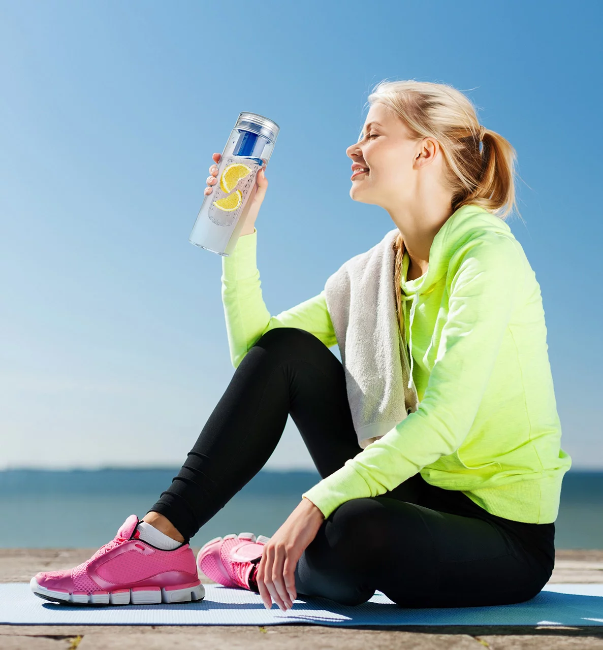 2pk Purple Bpa Free Clear Tea Tumbler Water Bottle  Infuser Travel Mug Office