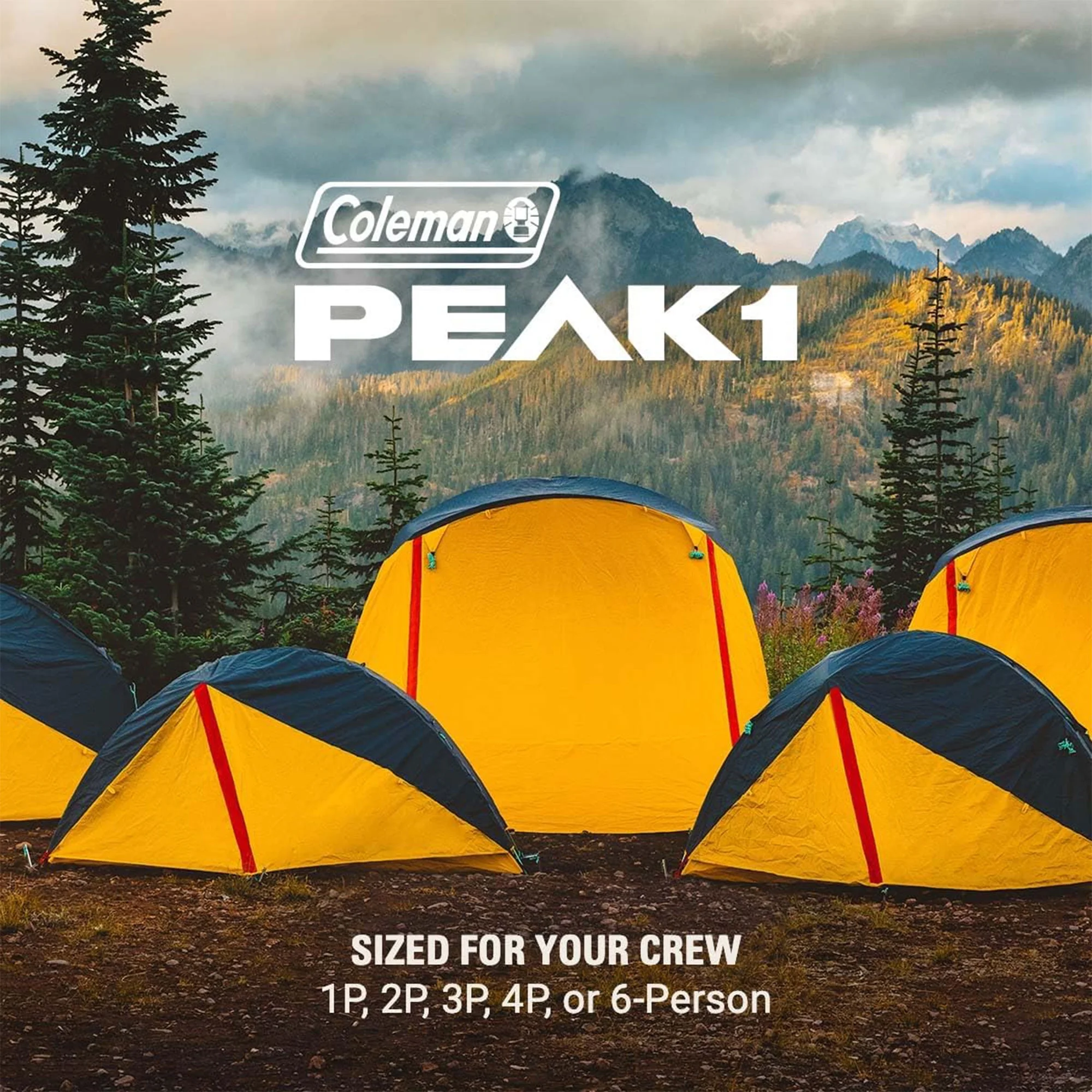 Coleman PEAK1 Premium 1 Person Backpacking Tent w/Waterproof Fabric