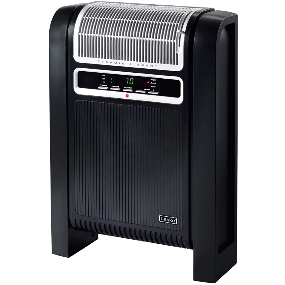 Lasko 6050 1500W Portable Digital Control Cyclonic Ceramic Space Heater, Black, New