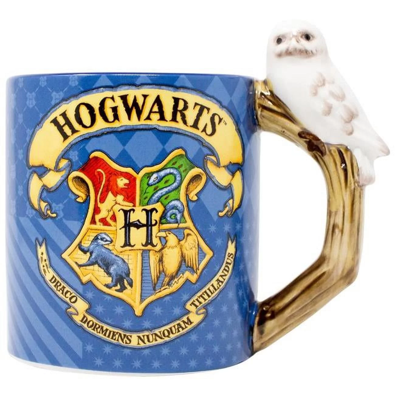 Harry Potter Hogwarts Crest Sculpted Handle Ceramic Mug | Holds 20 Ounces