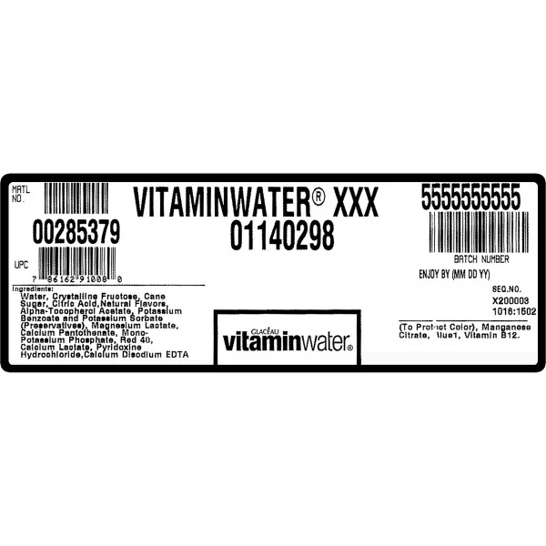 vitaminwater XXX, açai-blueberry-pomegranate Bag in box, 2.5 Gallons