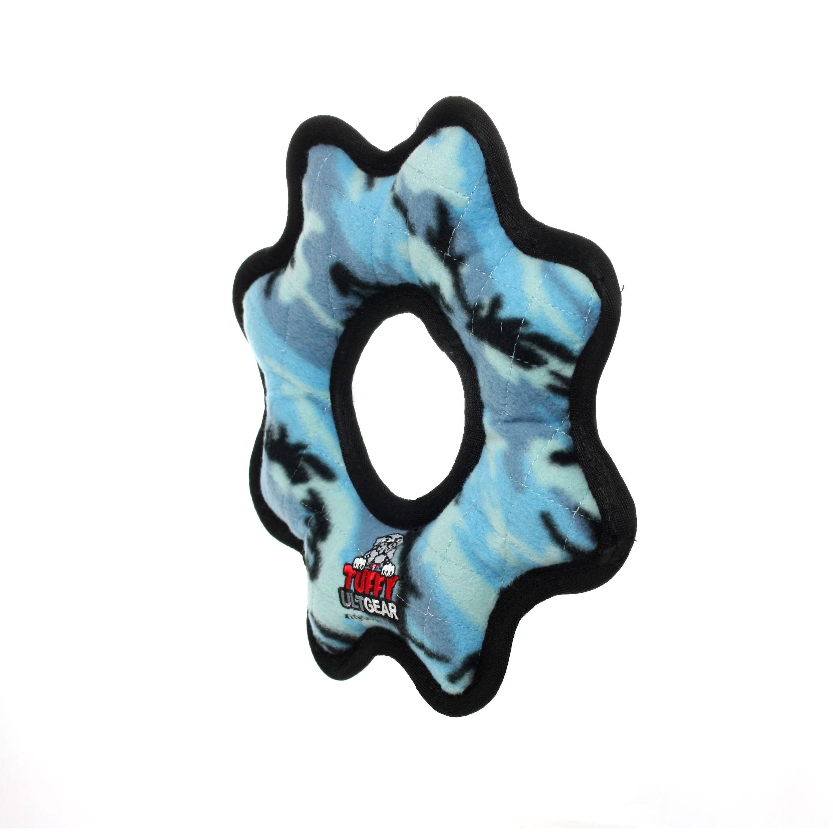 Tuffy Ultimate Gear Ring Durable Dog Toy, Camo Blue
