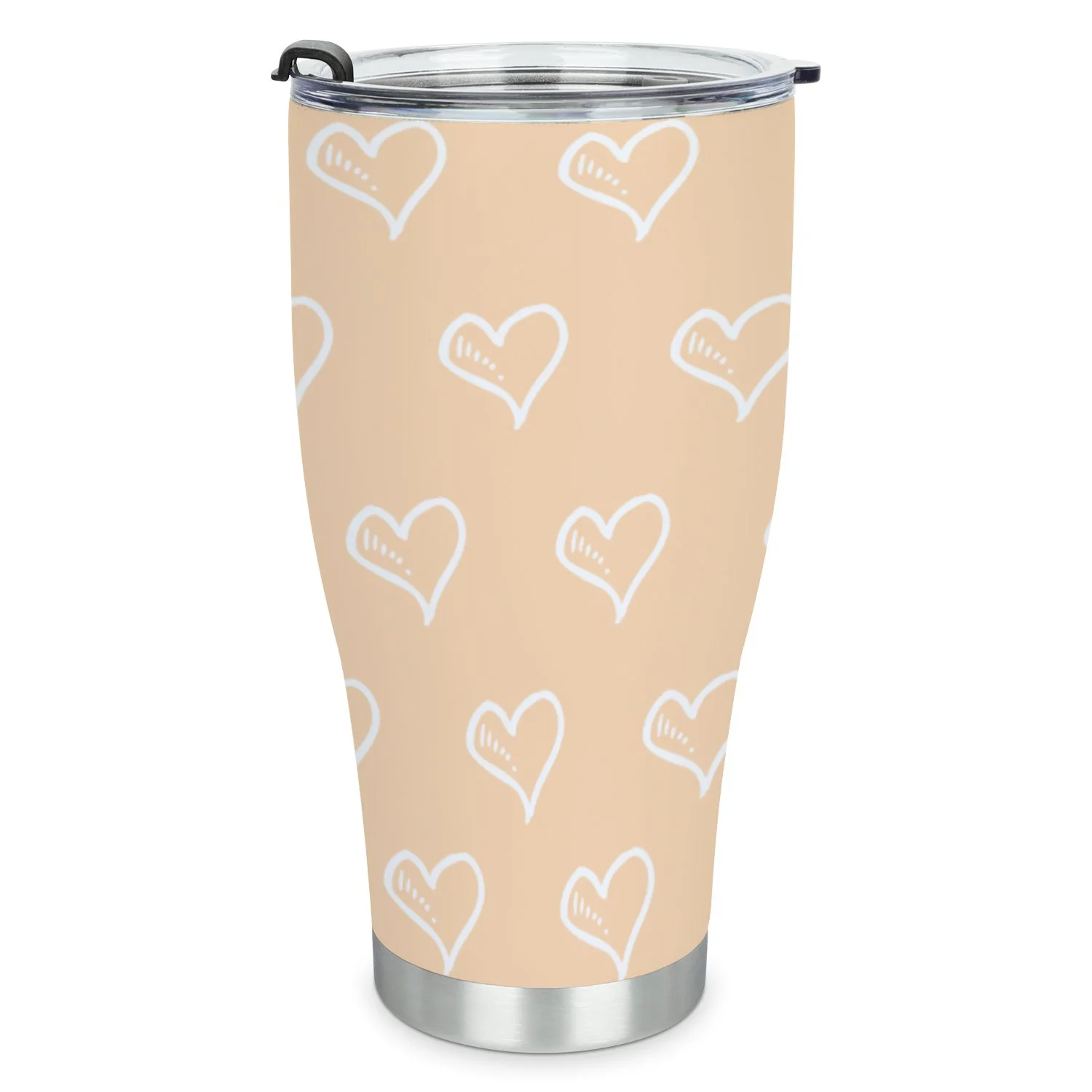 Hidove Stainless Steel Tumbler, Color Heart Background 30oz Leak Proof & Stainless Steel Bottle for Hot & Cold Drinks - Coffee Travel Mug, Water Metal Canteen, Thermal Cup