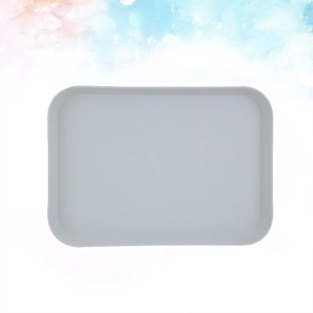 Nordic Bamboo Fiber Food Serving Tray Dessert Plate Snack Dish Tableware for Home Hotel - Size M (Grey)