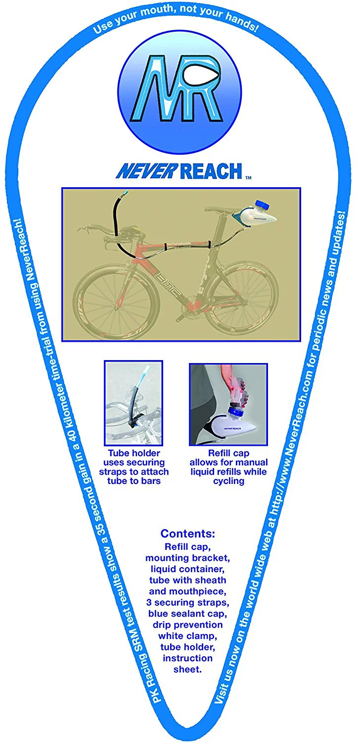 Never Reach Pro Aerodynamic Water Bottle / Hydration System
