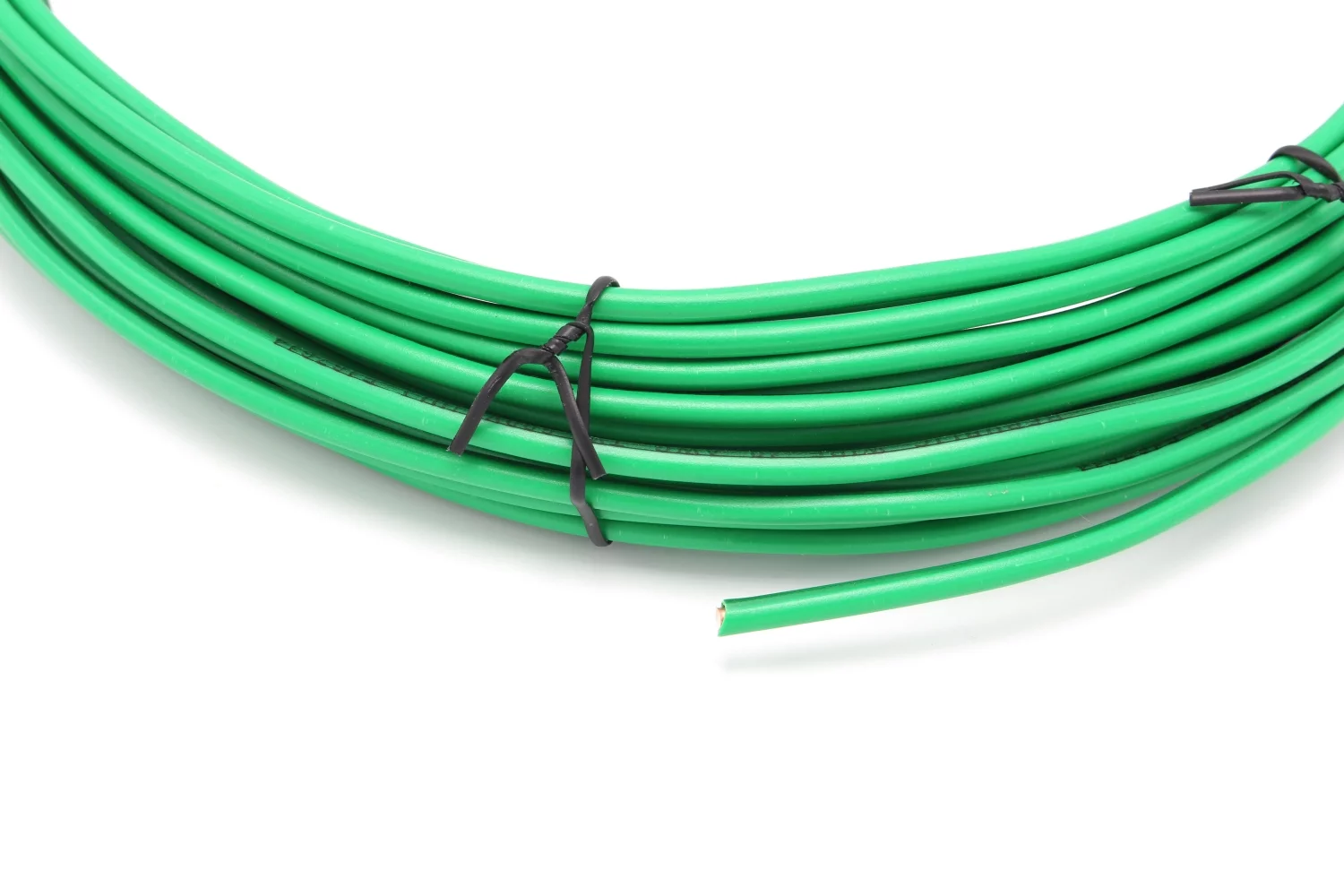 Solid Copper Grounding Wire - Proudly Made in America - Ground Protection Satellite Dish Off-Air TV Signal - UV Jacketed Antenna Electrical Shock # 12 Gauge AWG THHN - Green 50 FT