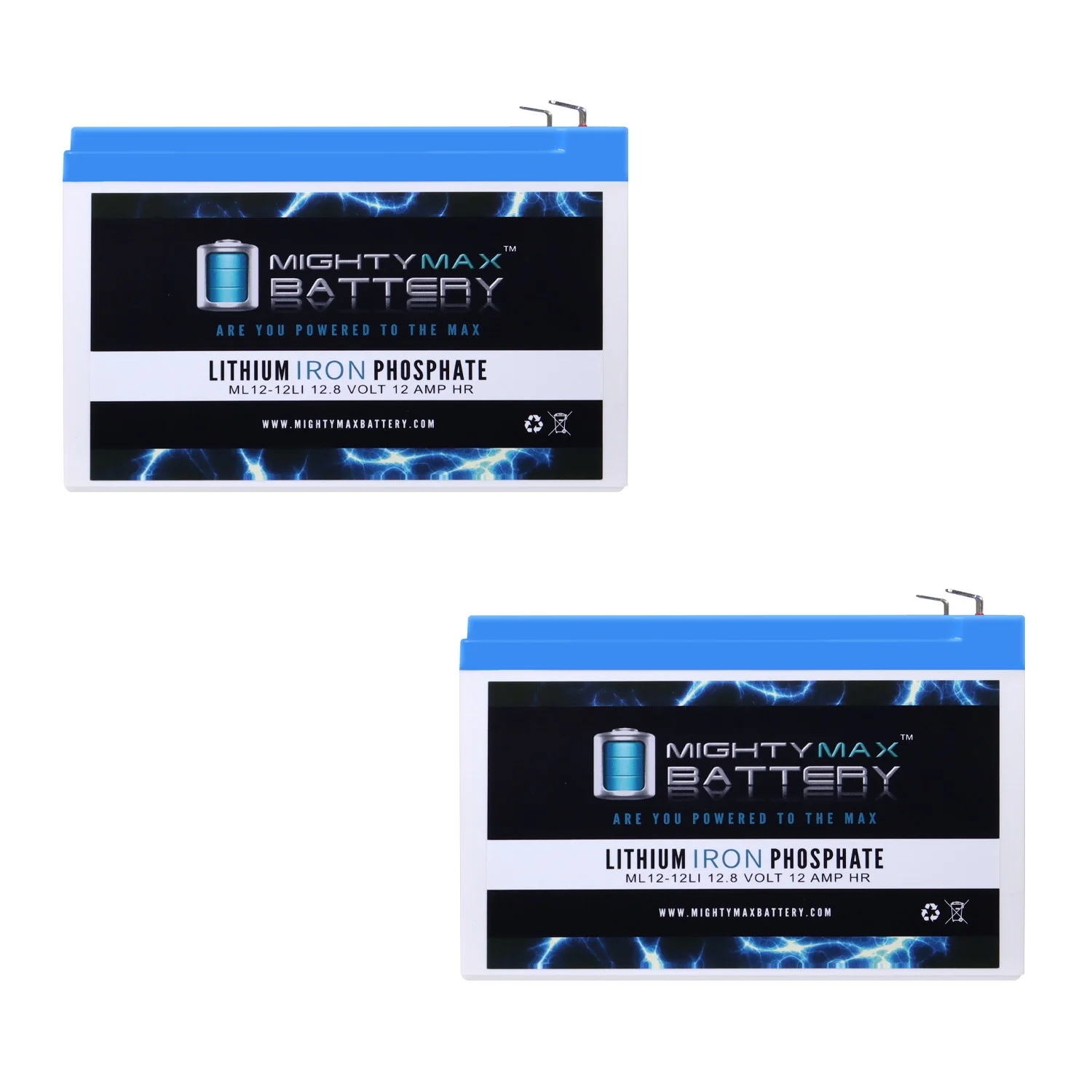 12V 12Ah Lithium Replacement Battery Compatible with Electra ScootNGo 88705 Scooter Bike - 2 Pack