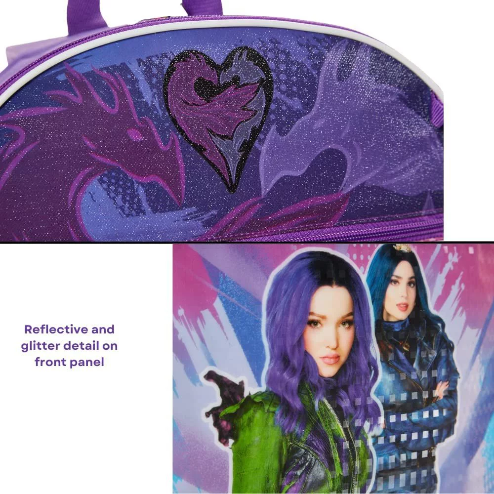 Disney Descendants Girls Backpack with Lunch Bag Water Bottle 5 Piece Set 16 inch