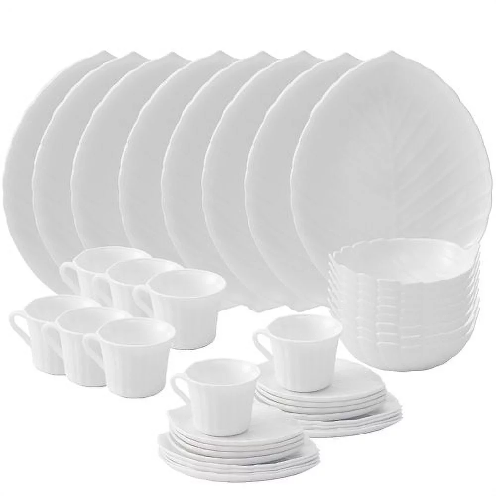 Matashi Crystal Vine Opal 20 Piece Glass Dinnerware Set, Service for 8