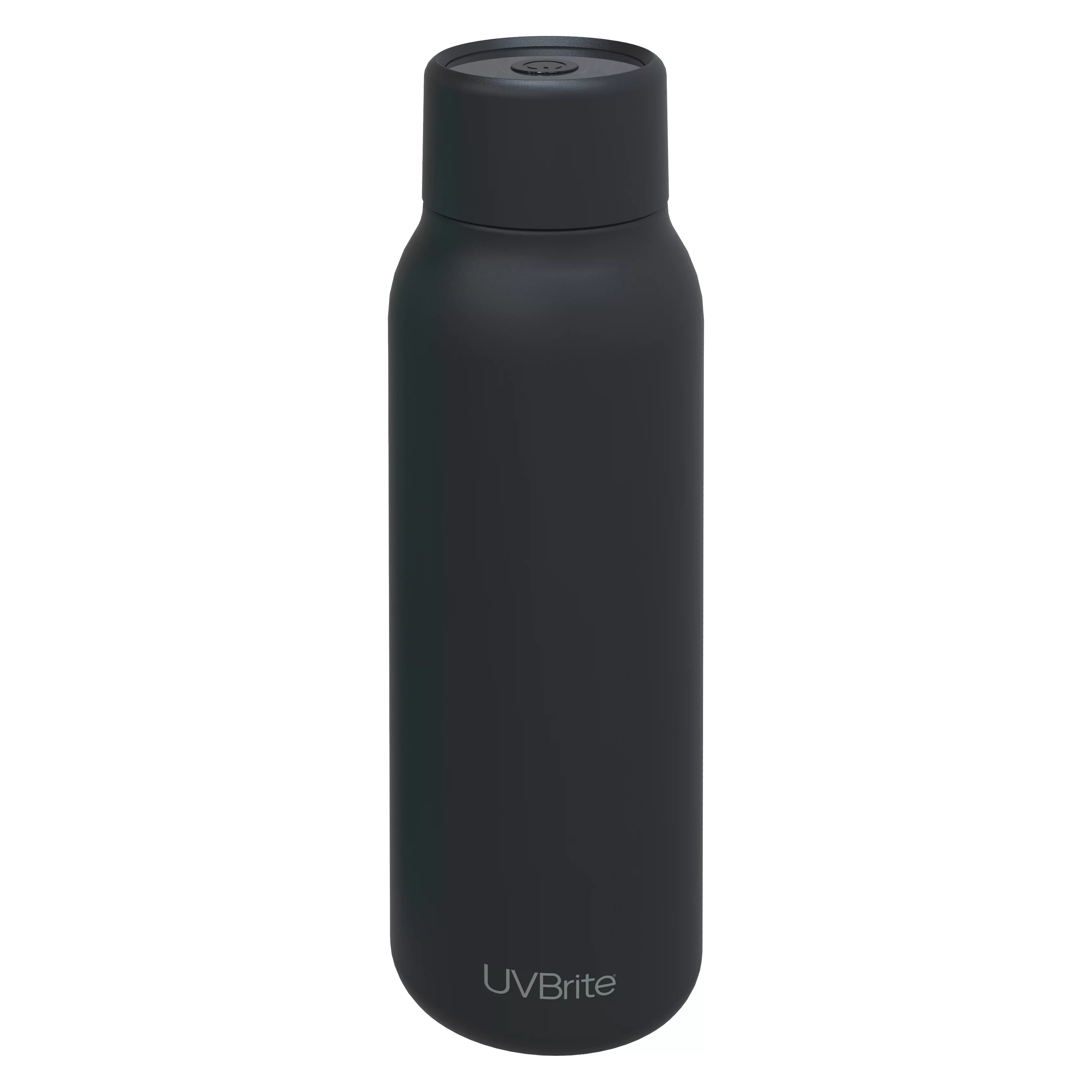 UV Brite 18.6 Oz Self Cleaning Bottle with UV-C Sterilization, Black, As Seen on TV