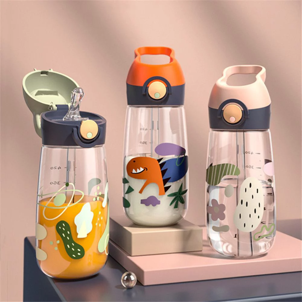 Sports Tritan Material Durable 480ml Water Cup Straw Drinkware Water Bottle Drinking Bottle ORANGE