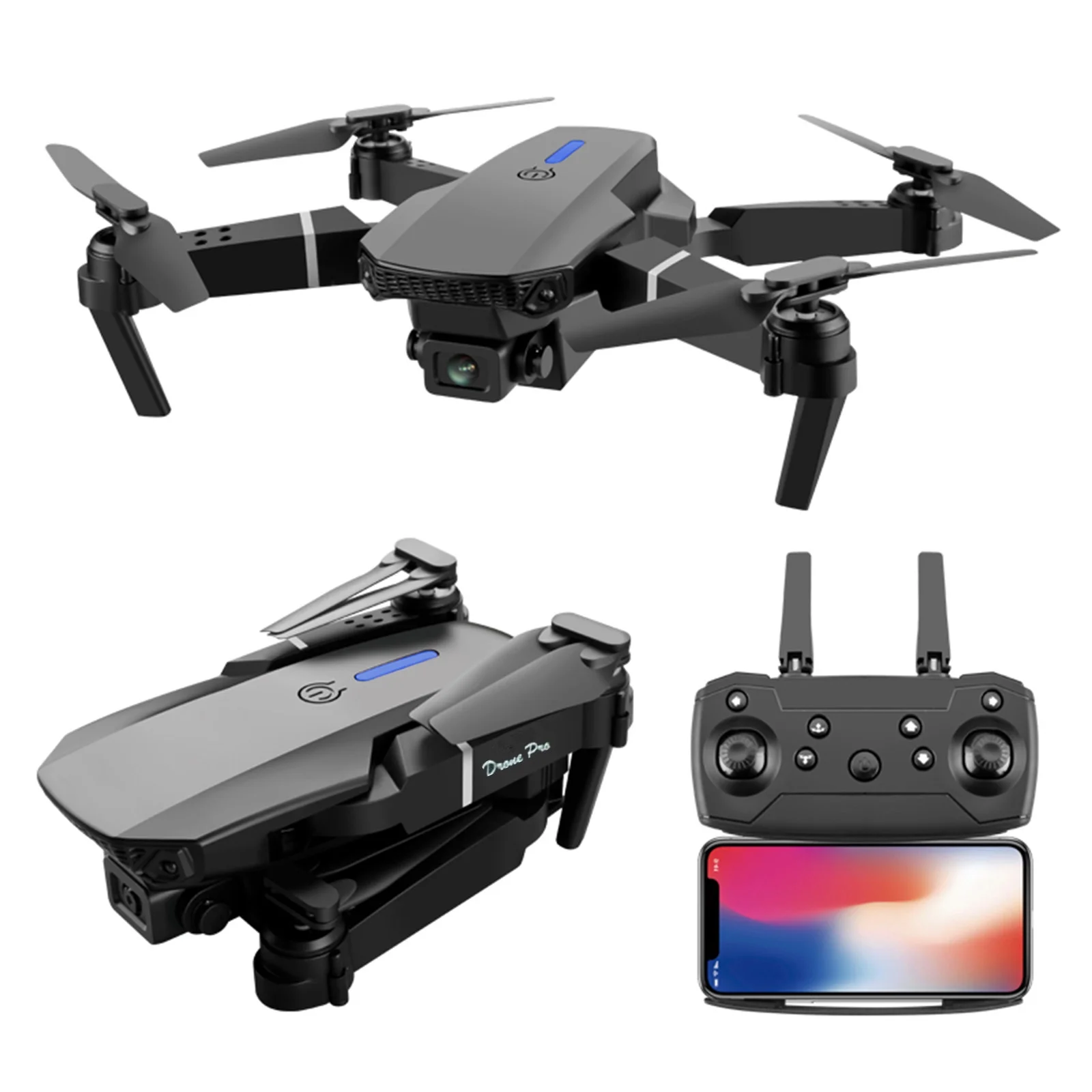 Drone With Dual 1080P HD FPV Camera, Remote Control Toys Gifts For Boys Girls With Altitude Hold Headless Mode Start Speed Adjustment