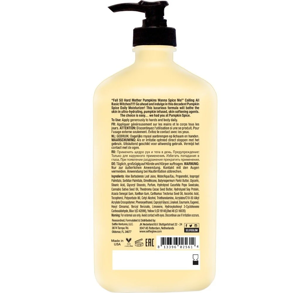 New Selfie Tan'n Go Not So Basic Pumpkin Spice Daily Lotion - Skin Softening & Hydrating, Tan Extending, Lotion & Moisturizer After Sun Care, 18.25 oz