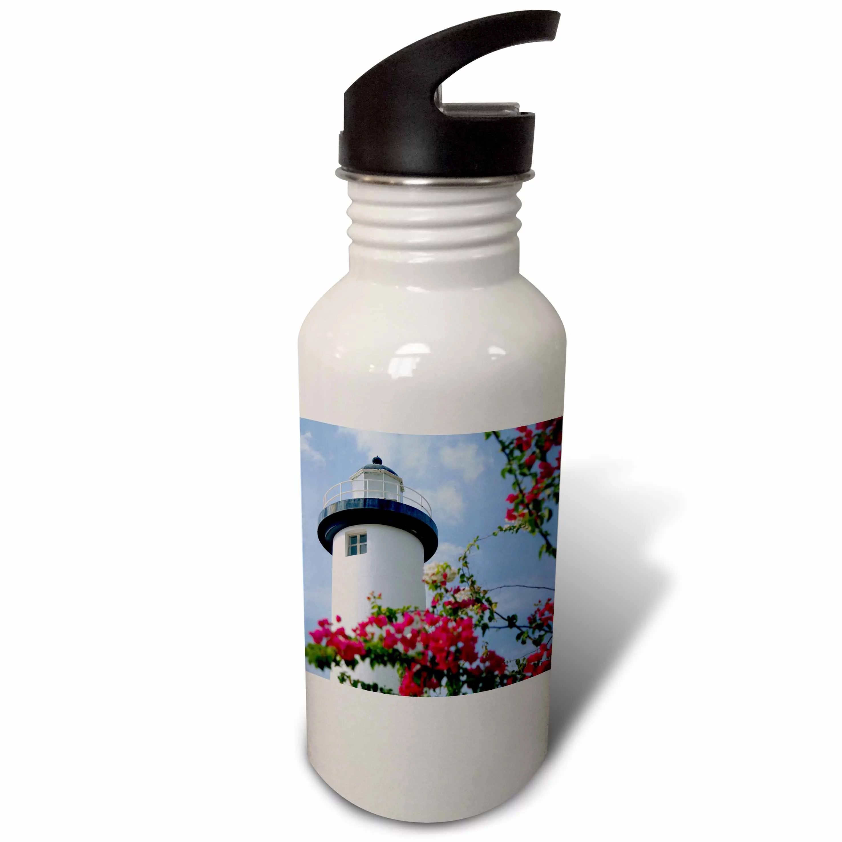 Puerto Rico, Viegues Island, lighthouse of Rincon-CA27 BJA0020 - Janyes Gallery 21 oz Sports Water Bottle wb-72961-1