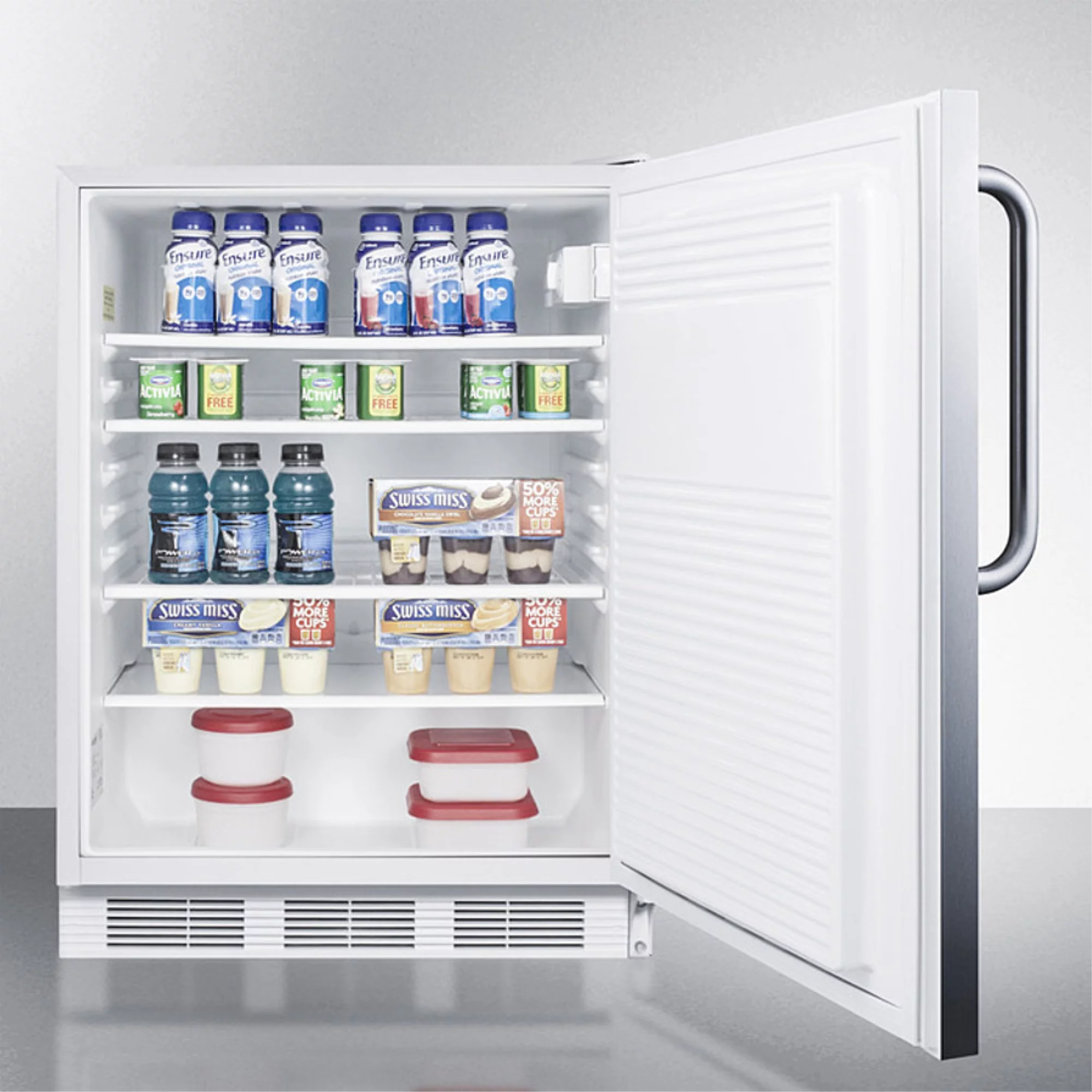 Medical Stainless NSF Compliant Built-in ADA Under-Counter Fridge FF7BISSTBADA