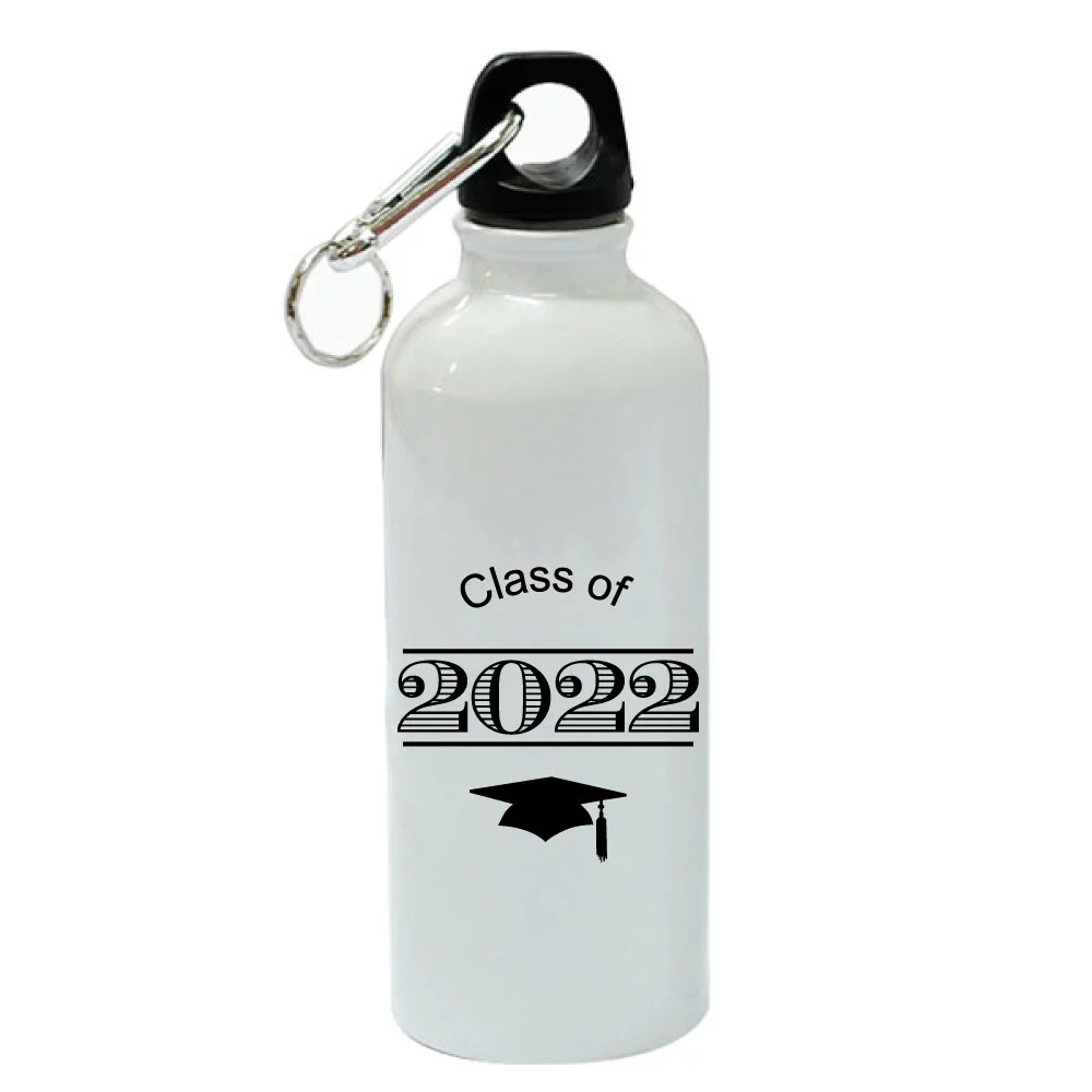 Class of 2022 White Aluminum Sports 20 oz Water Bottle