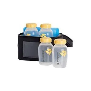 Medela Baby Bottle Cooler Bag, Black, 67068, 10 Piece Set