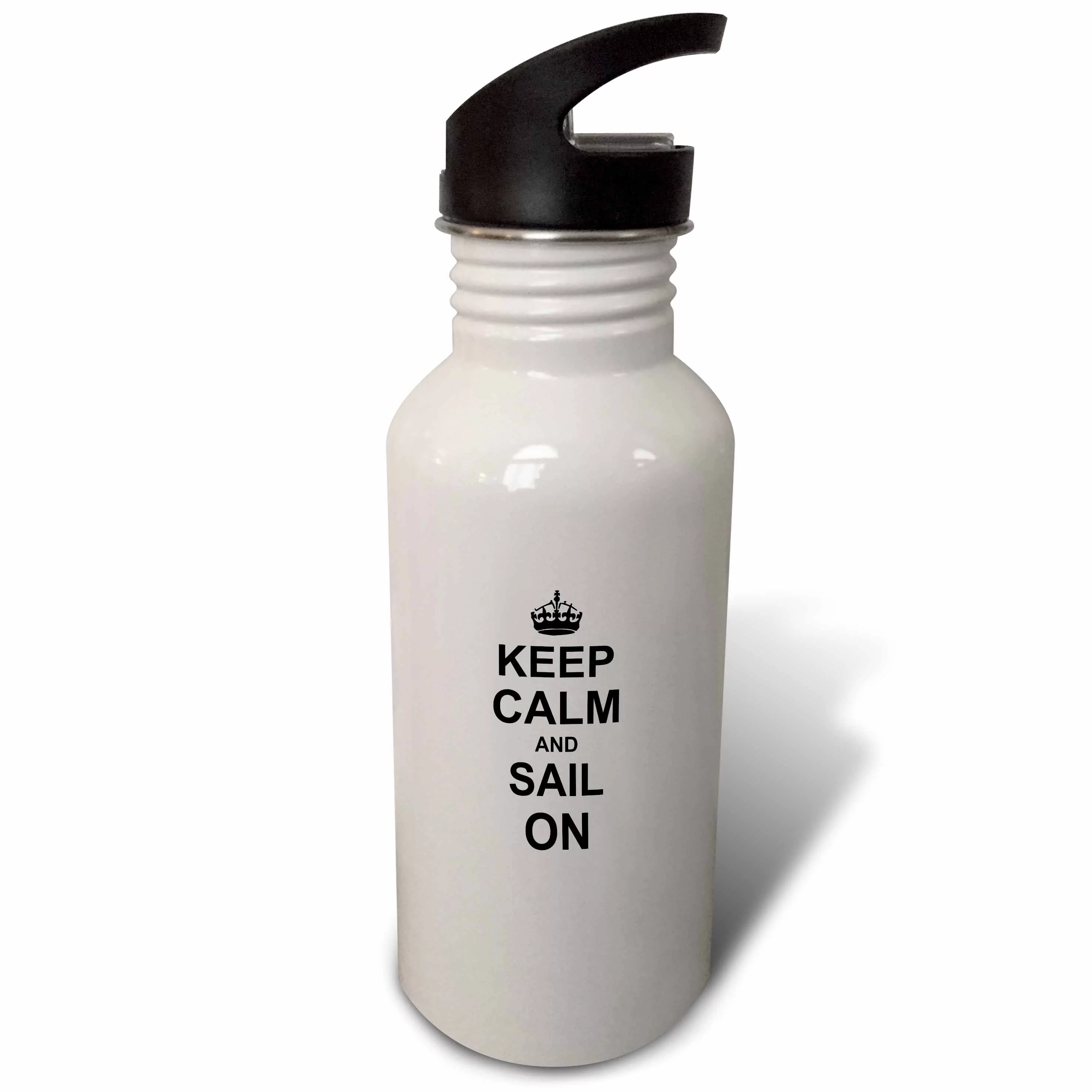 Keep Calm and Sail on - carry on sailing - boat ship captain Sailor gifts - fun funny humor humorous 21 oz Sports Water Bottle wb-157768-1