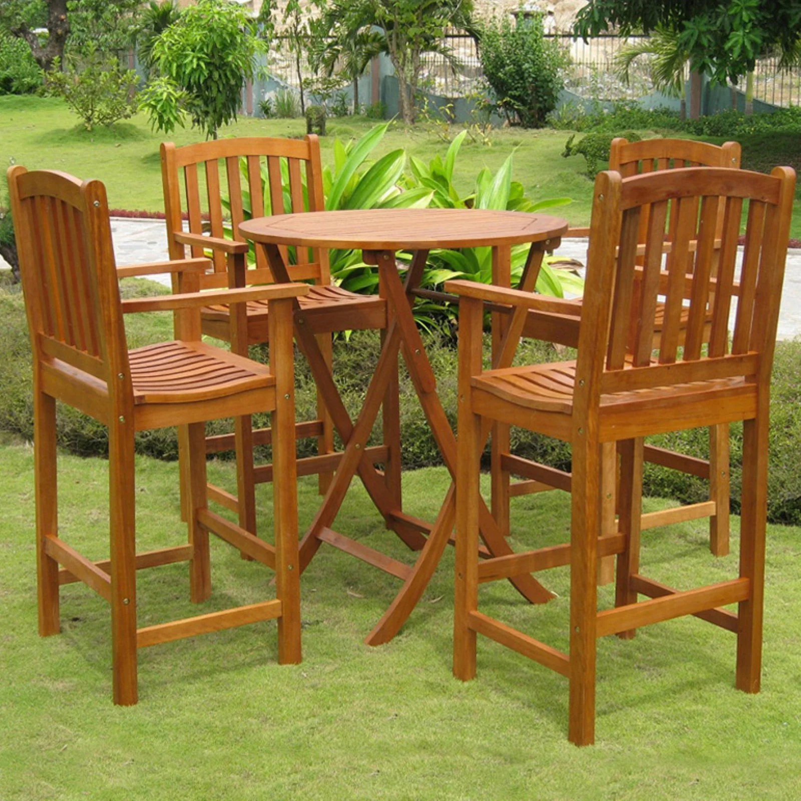 International Caravan Royal Tahiti Pontevedra Outdoor Patio Dining Set