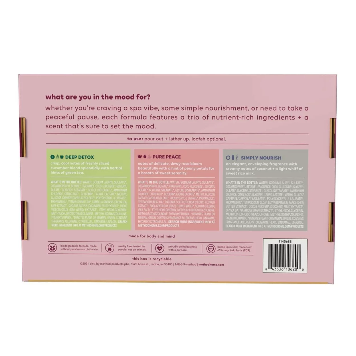 Method Body Wash Trio, 18 Fluid Ounce (Pack of 3)