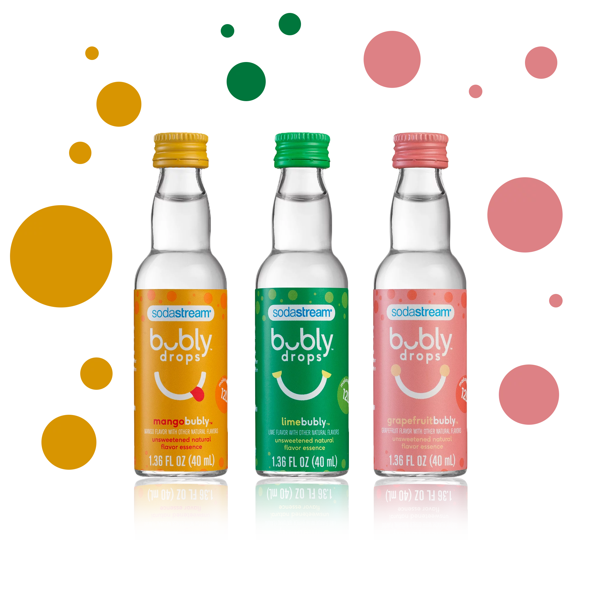 SodaStream bubly drops Tropical Thrill 3 Flavor Variety Pack, 3 Count, 120 ml