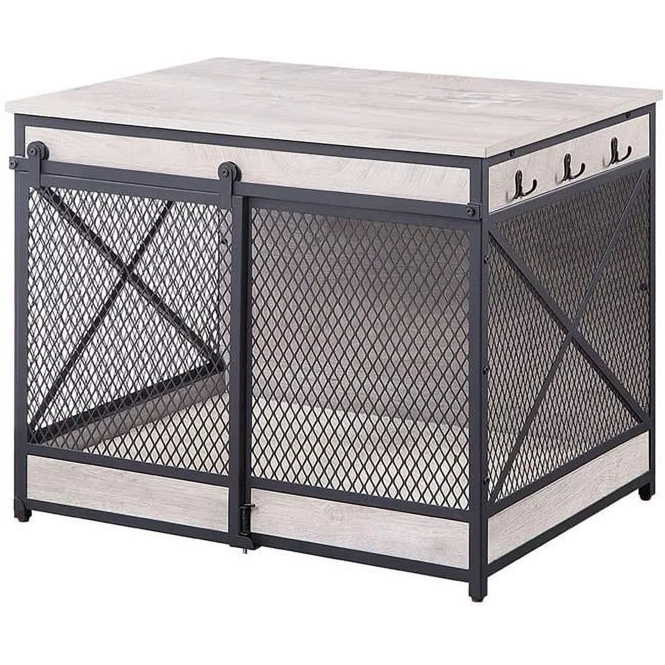 UniPaws UH5149 Slid Door Dog Crate - Weathered Grey