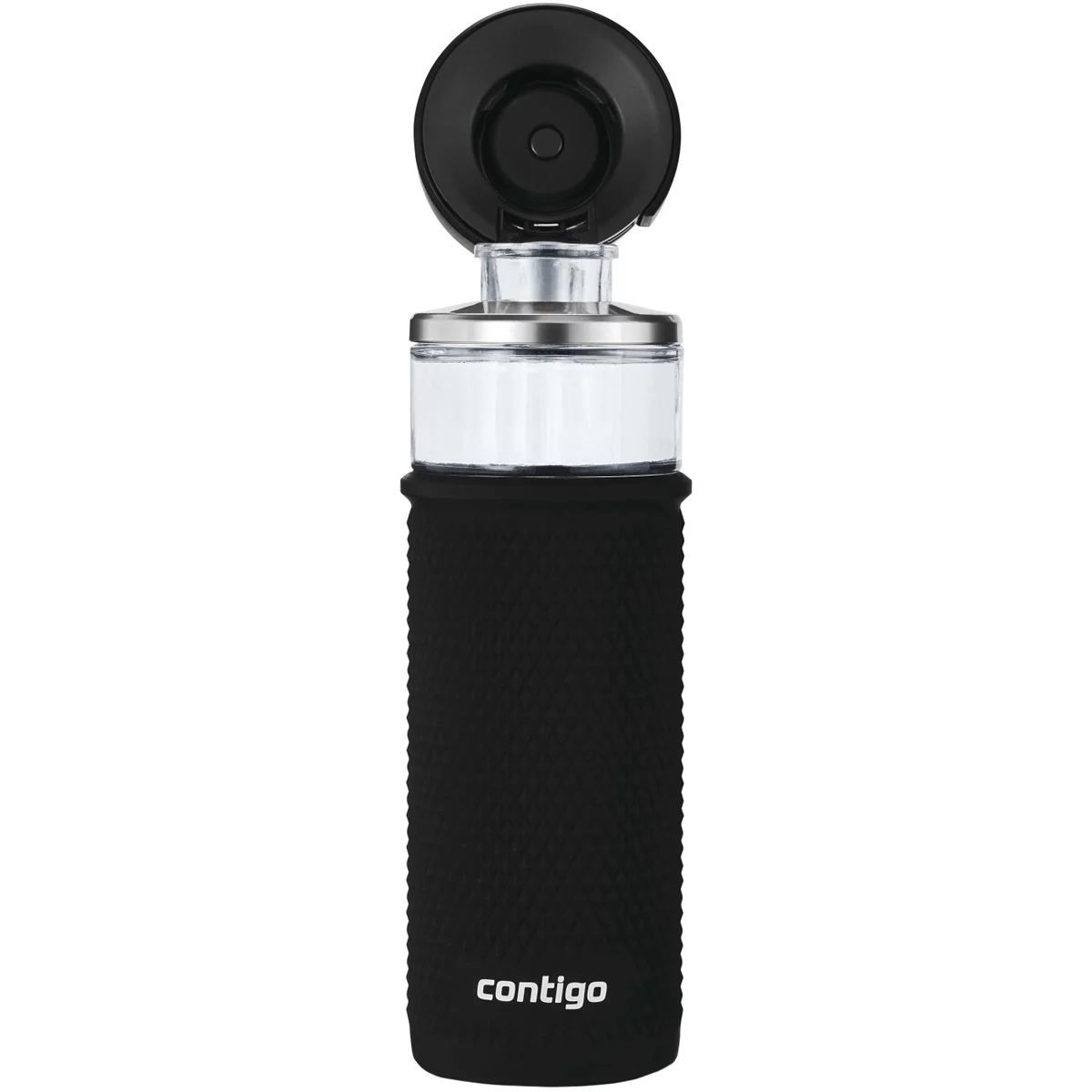 Contigo 20 oz. Evoke Quick-Twist Lid Glass Water Bottle - Licorice