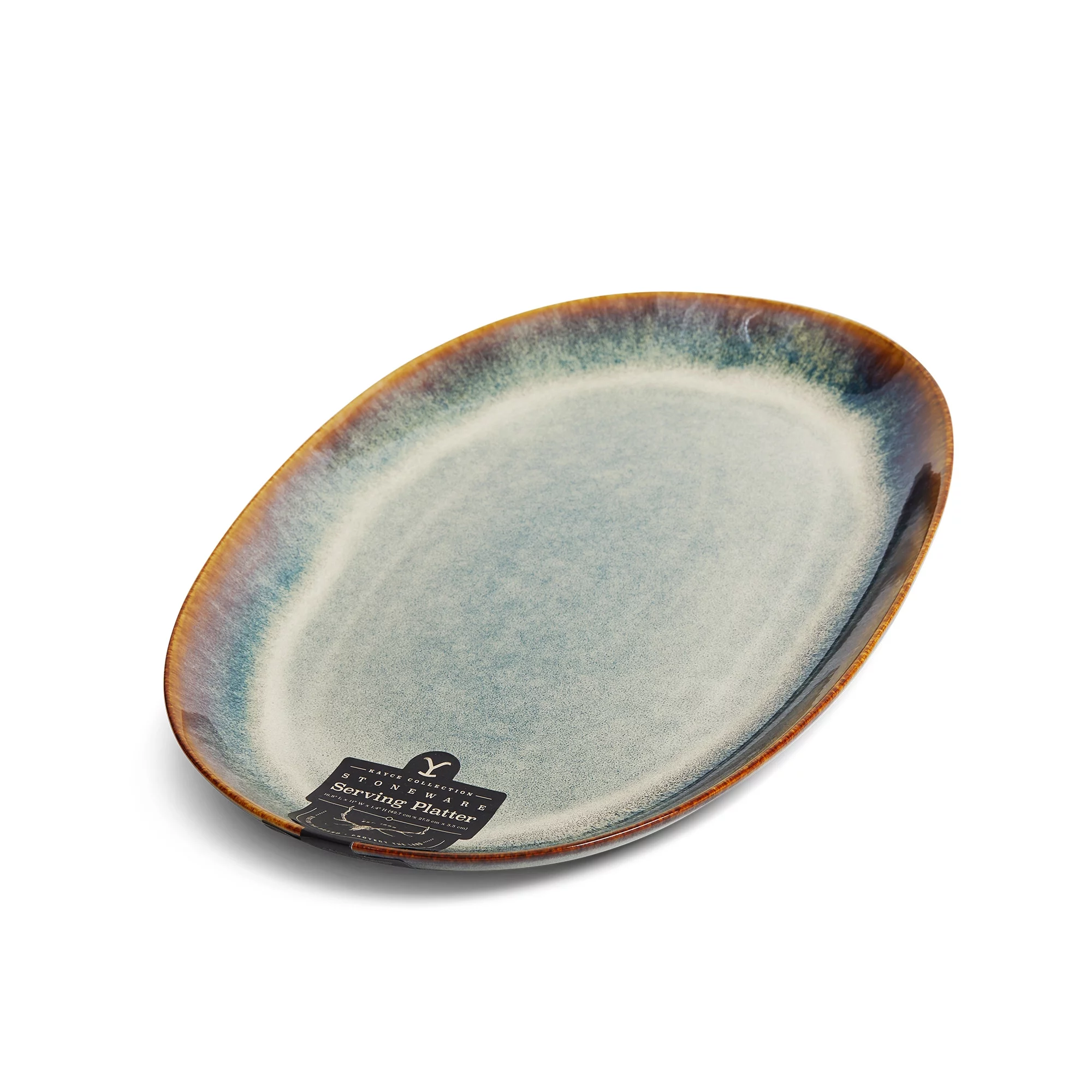 Yellowstone Ceramic Oval Platter, Kayce Collection