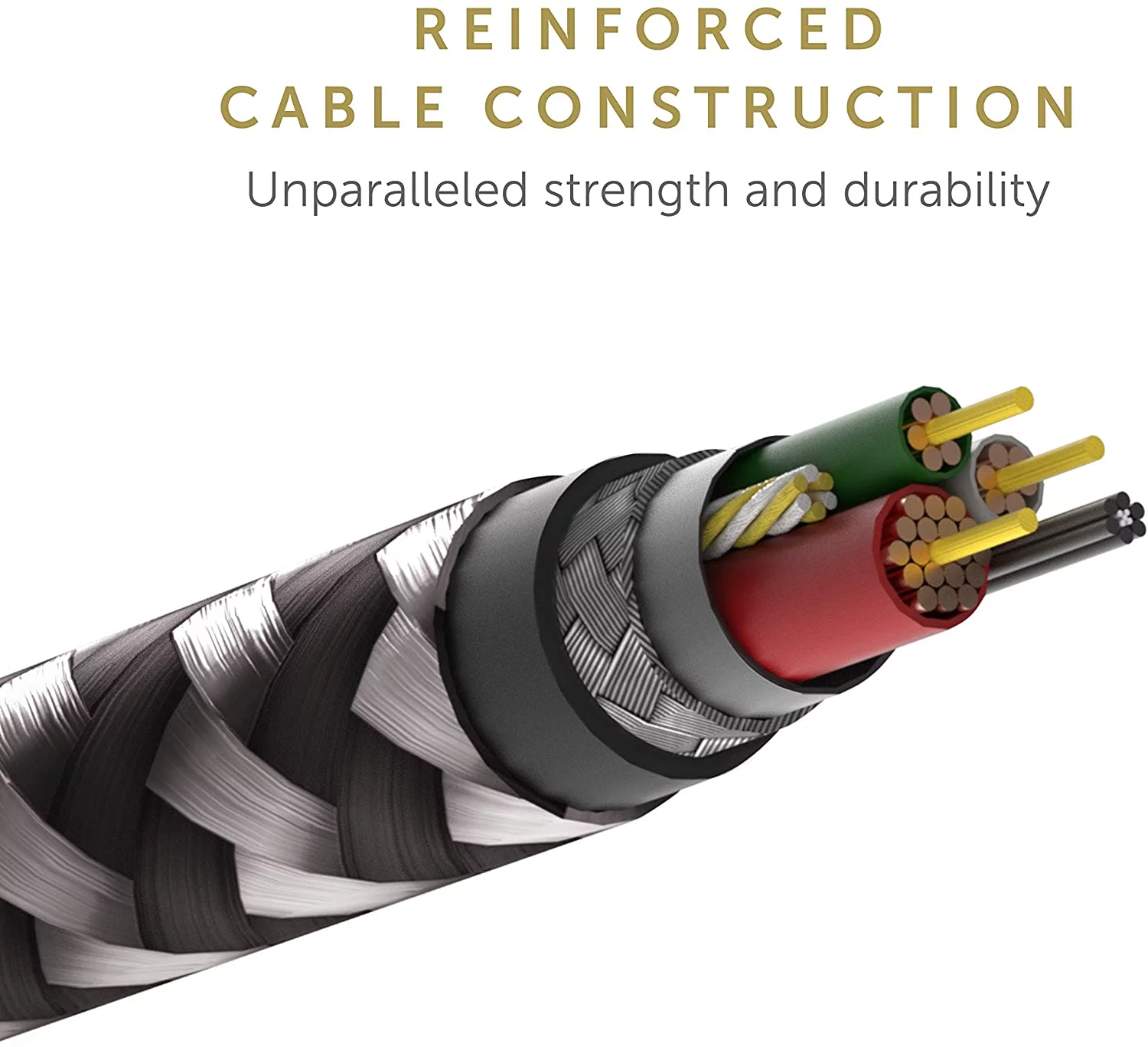 Native Union  10-Ft USB to USB-C Charge and Sync Braided Belt Cable - Gray