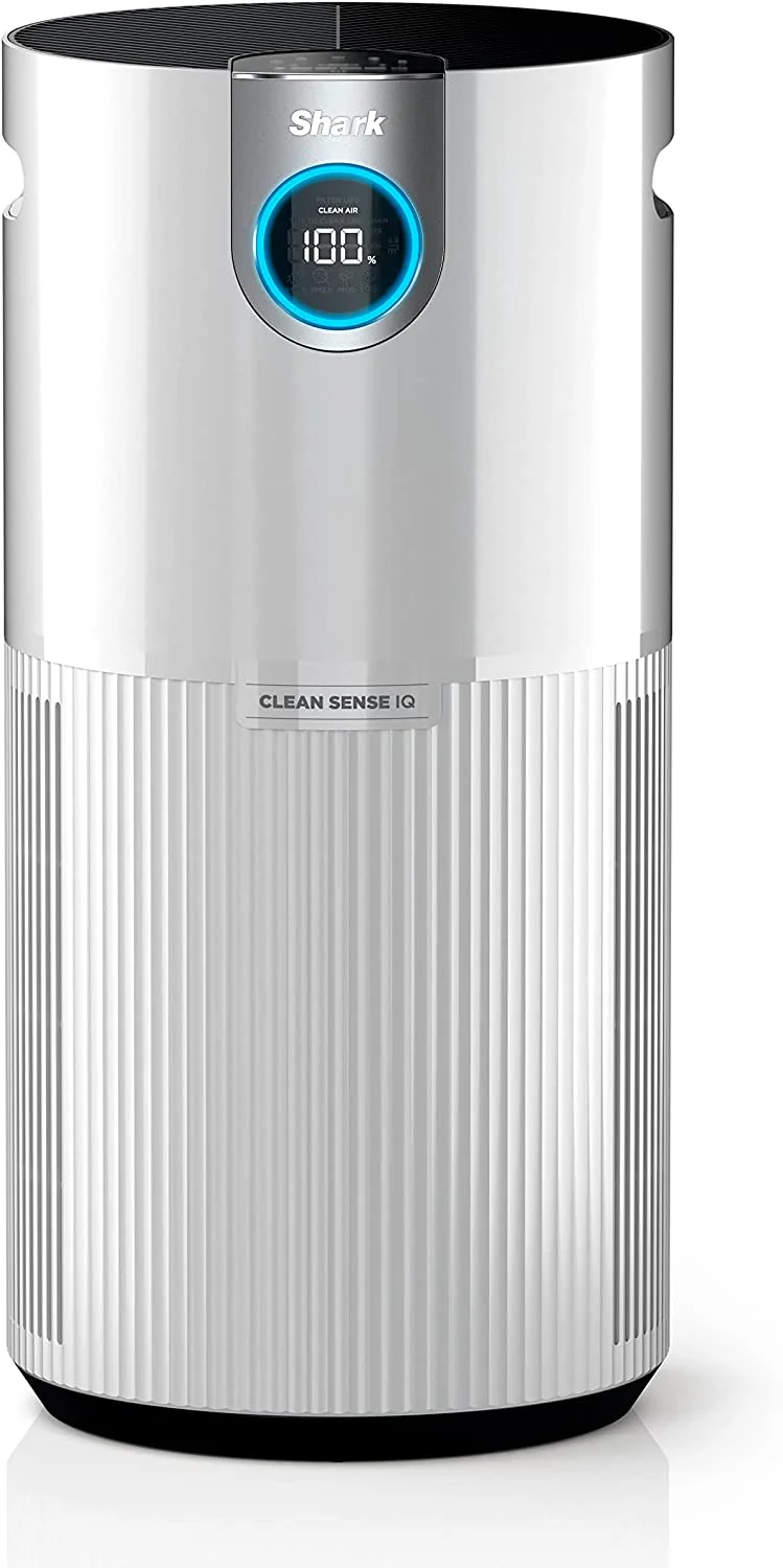 Shark HP201 Clean Sense Air Purifier MAX for Home, Allergies, HEPA Filter, 1000 Sq Ft, Large Room,  Kitchen, Captures 99.98% of Particles, Pollutants, Dust, Smoke, Allergens & Cooking Smells, White