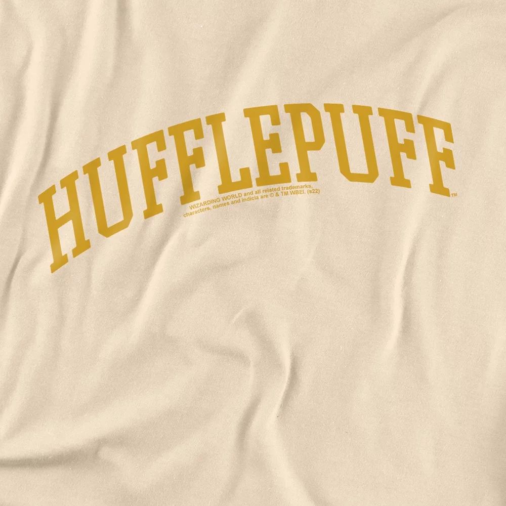 Harry Potter Hufflepuff Collegiate Women's Boxy Cropped T Shirt