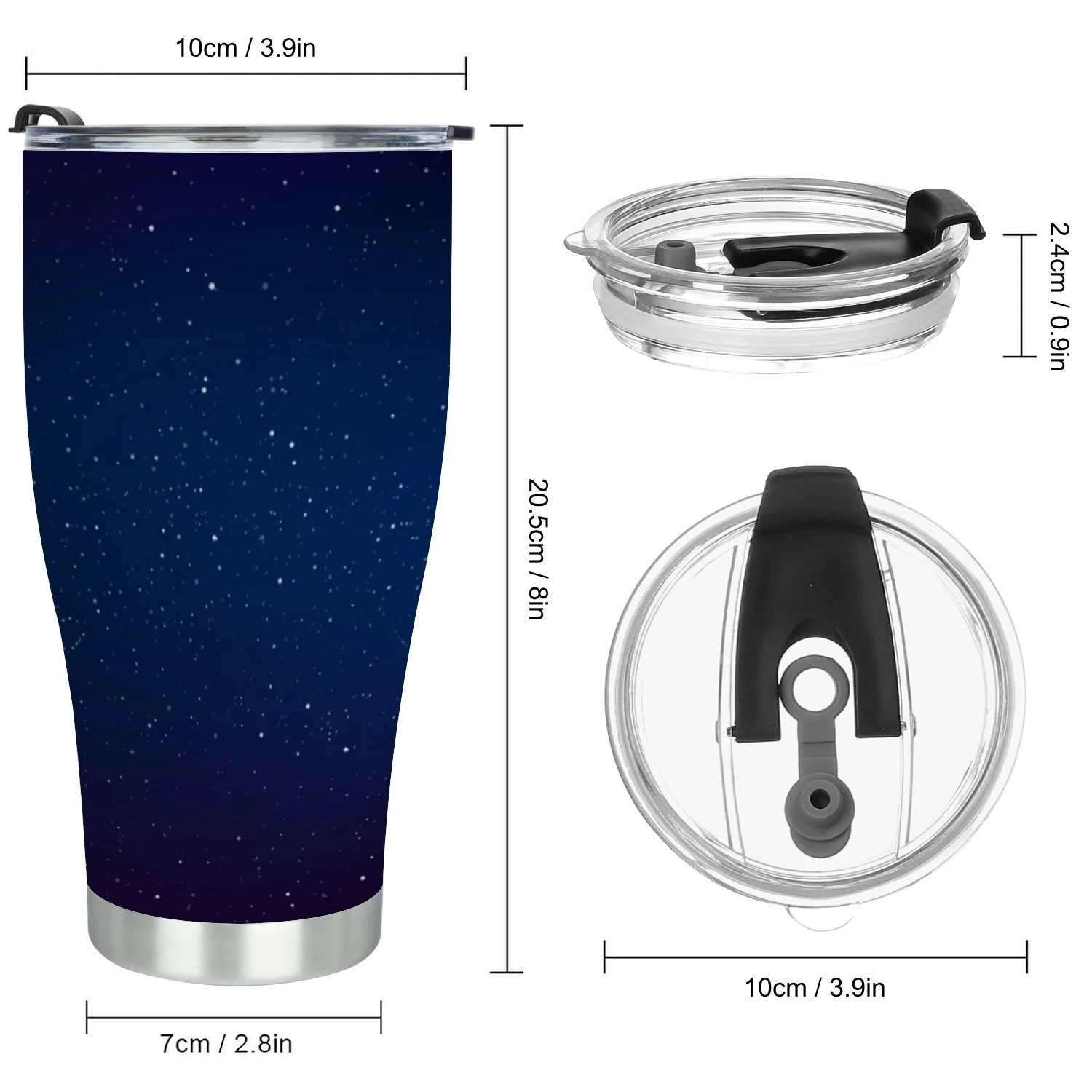 Hidove Stainless Steel Tumbler, Star Universe Background 30oz Leak Proof & Stainless Steel Bottle for Hot & Cold Drinks - Coffee Travel Mug, Water Metal Canteen, Thermal Cup
