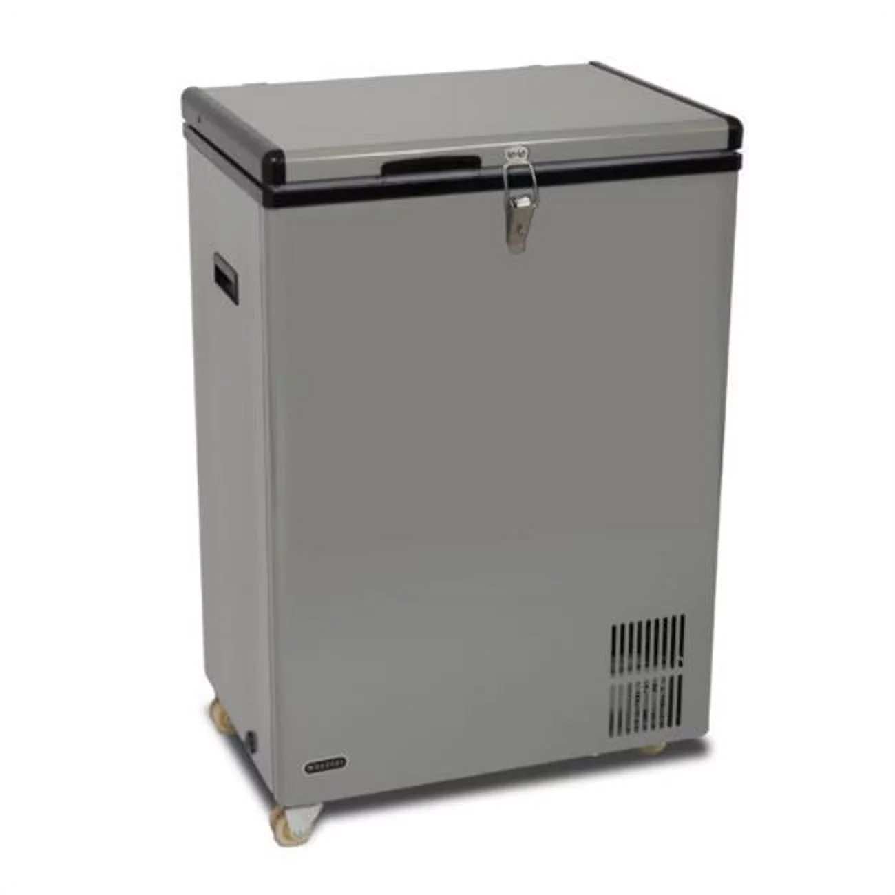 95 qt Portable Wheeled Freezer with Door Alert & 12V Optio, Gray