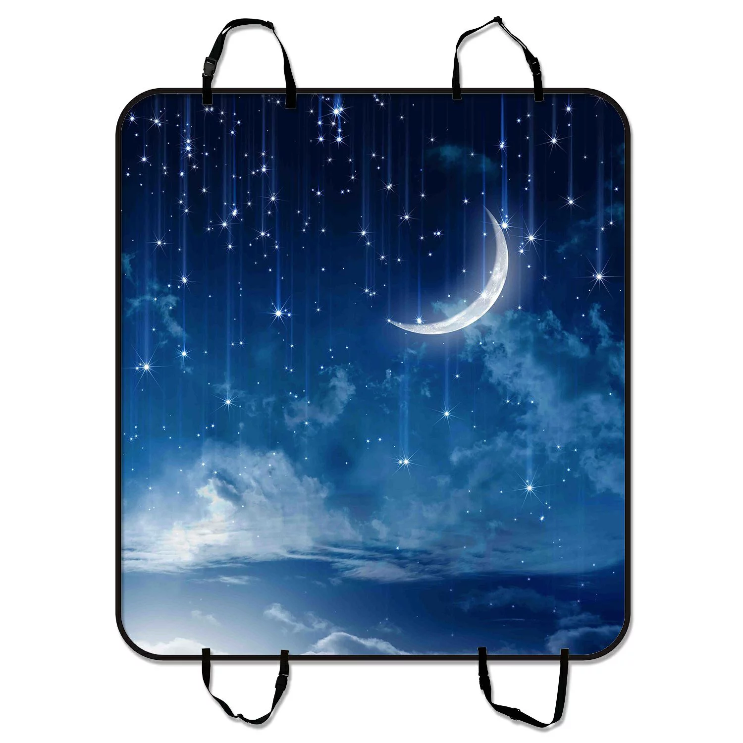 GCKG Moon Star In Blue Sky Beautiful Night Pet Car Seat Cover Dog Car Seat Mat Hammock Cargo Mat Trunk Mat For Cars Trucks and SUV 54x60 inches