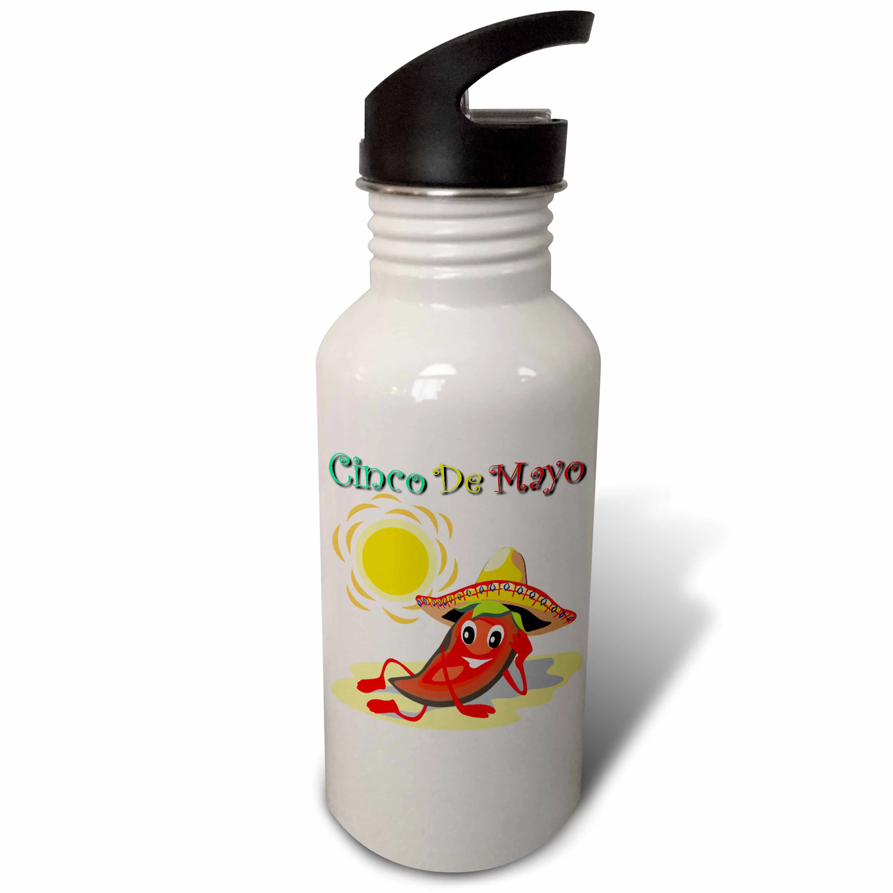 Cinco De Mayo Pepper 21 oz Sports Water Bottle wb-63109-1