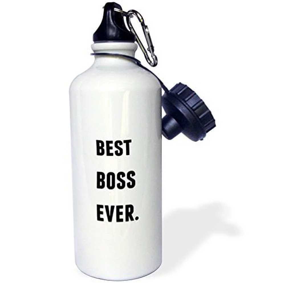 Best Boss Ever, Black Letters On A White Background 21 oz Sports Water Bottle wb-213367-1