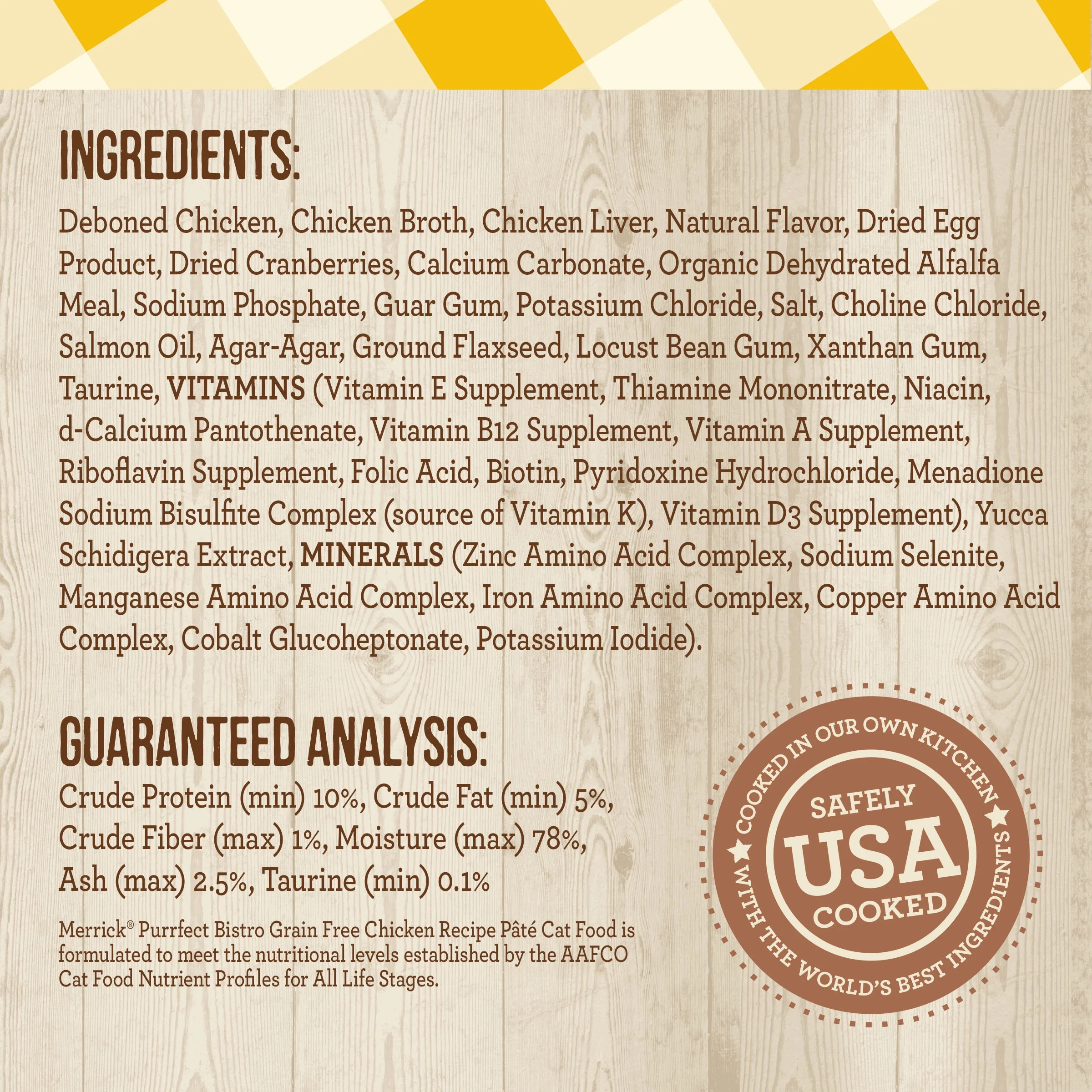 (24 Pack) Merrick Purrfect Bistro Grain Free Wet Cat Food Chicken Recipe Pate, 5.5 oz Cans