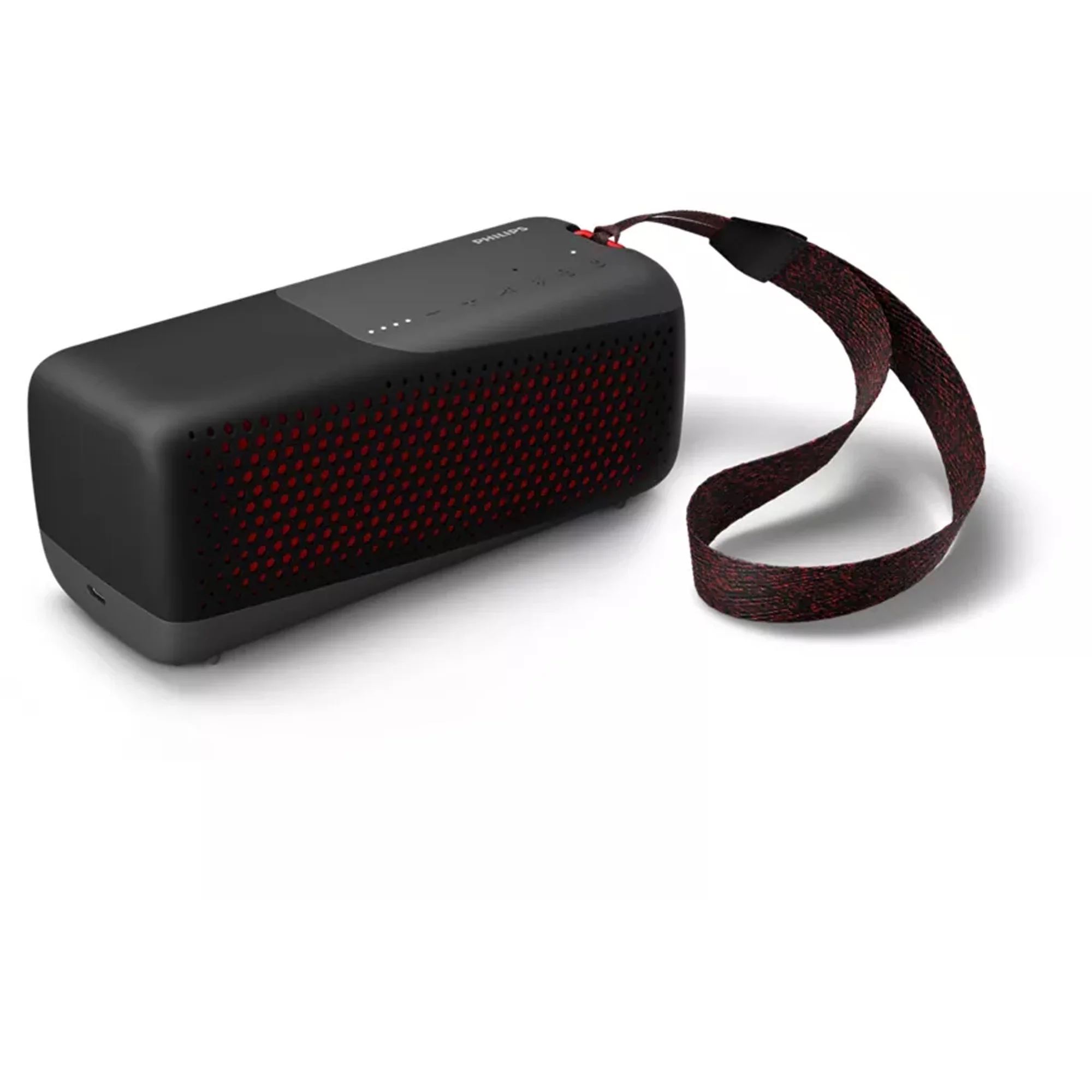 Philips S4807 Rugged Wireless Bluetooth Speaker with Bluetooth Multipoint Connection, IP67 Waterproof, Small Size, Black