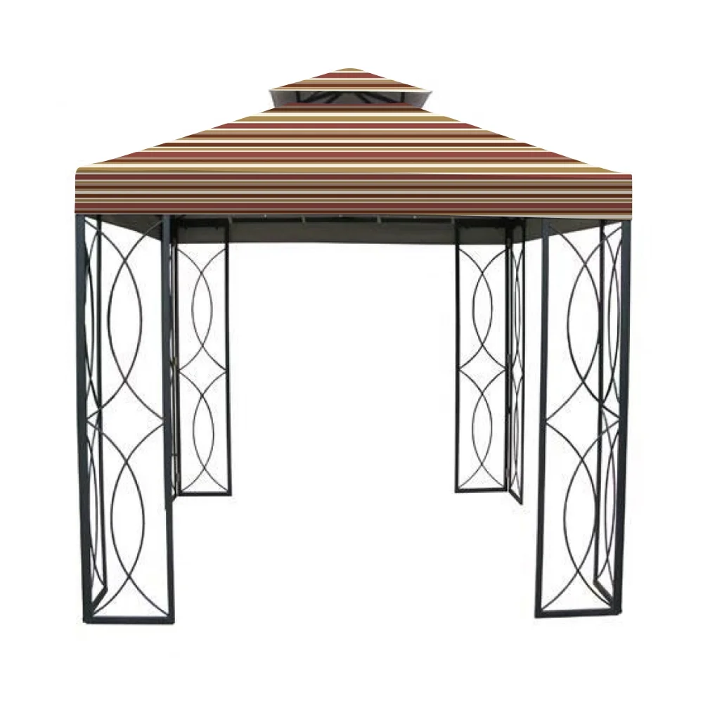 Garden Winds Replacement Canopy Top Cover for the Garden Treasures 8' x 8' Gazebo -Standard 350 - Stripe Canyon