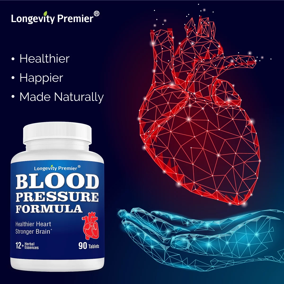 Longevity Blood Pressure Formula [90 tablets] - best blood pressure supplement!