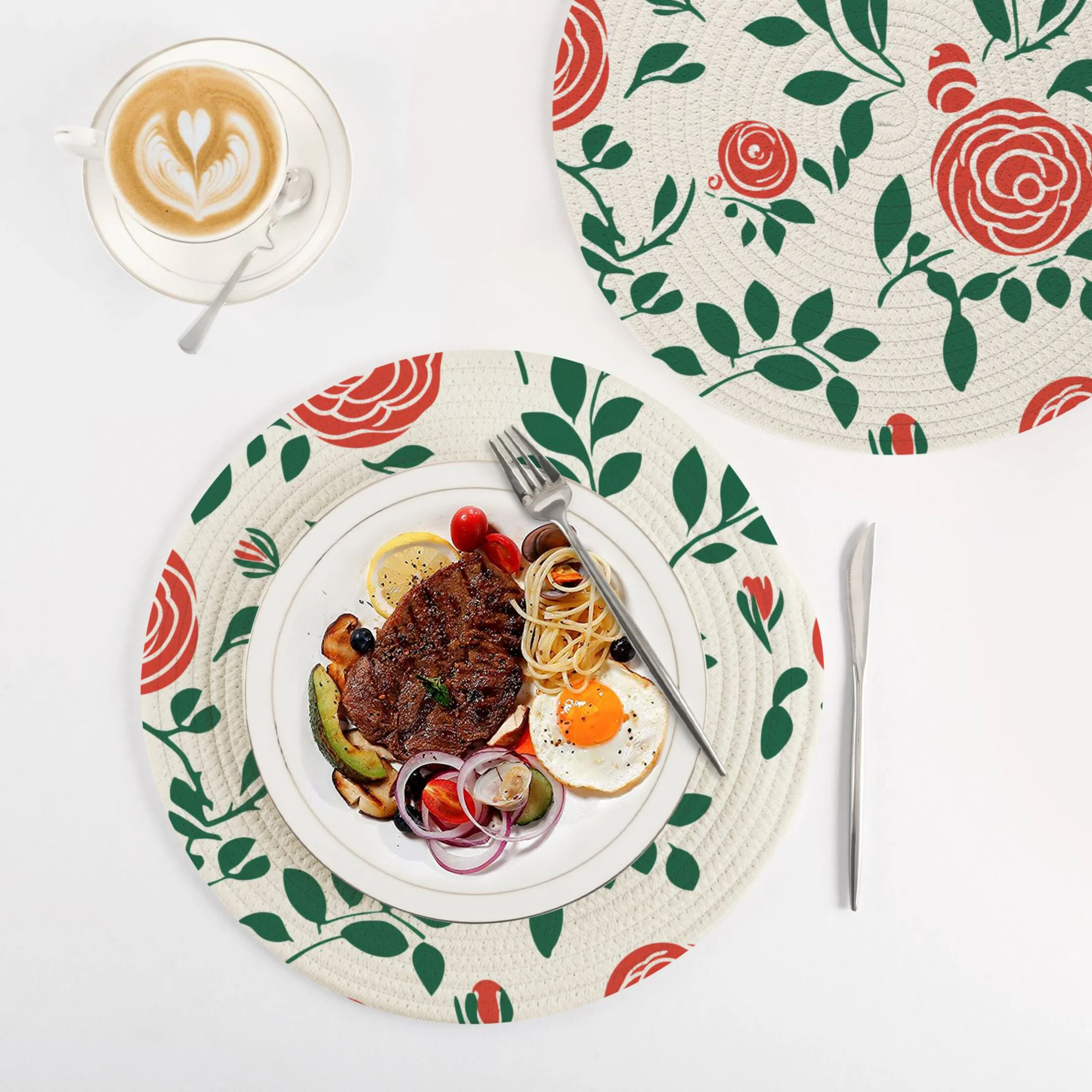 Peony Abstract Flowers 3 PCs Pot Holders Trivets Kitchen 15