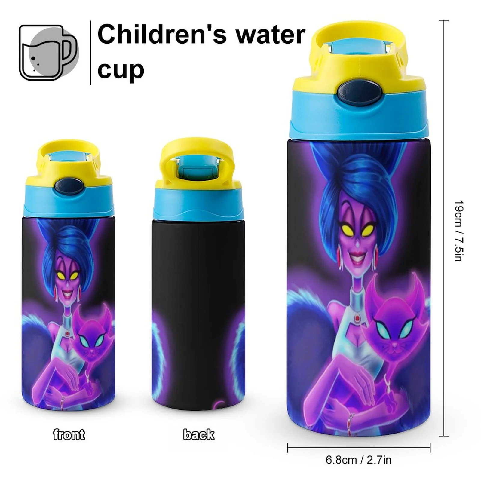 Luigi's Mansion 3 Game Kid's Insulated Water Bottle With Straw Vacuum Stainless Steel Cup Leak-Proof Children Toddler Thermoses
