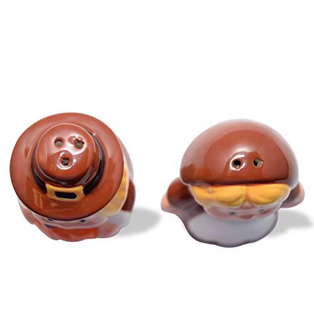 Holiday Salt and Pepper Shakers, Pilgrim Couple Holiday Ceramic Set, Thanksgiving Decor, Barclay?s Buys