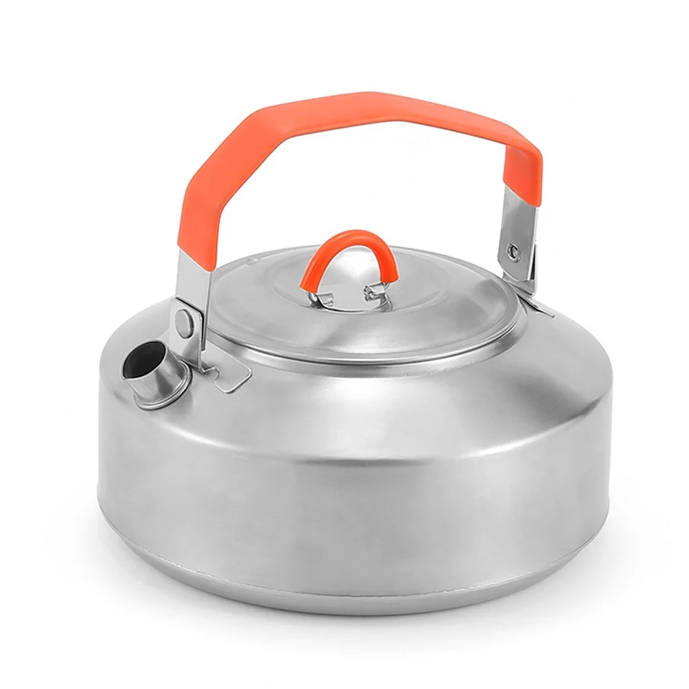 Tomshine 1L Stainless Steel Kettle, AntiScalding SilicaGel Handle, Portable Teapot for Camping and Picnic Cooking