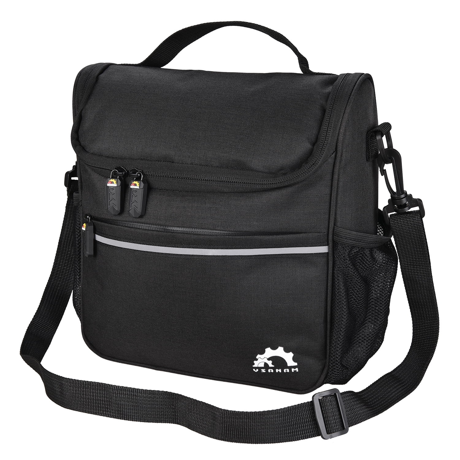 Andoer Waterproof Bike Handlebar Insulated Cooler Bag Front Bag Mountain Road Cycling Handlebar Basket Bag Pannier Shoulder Bag