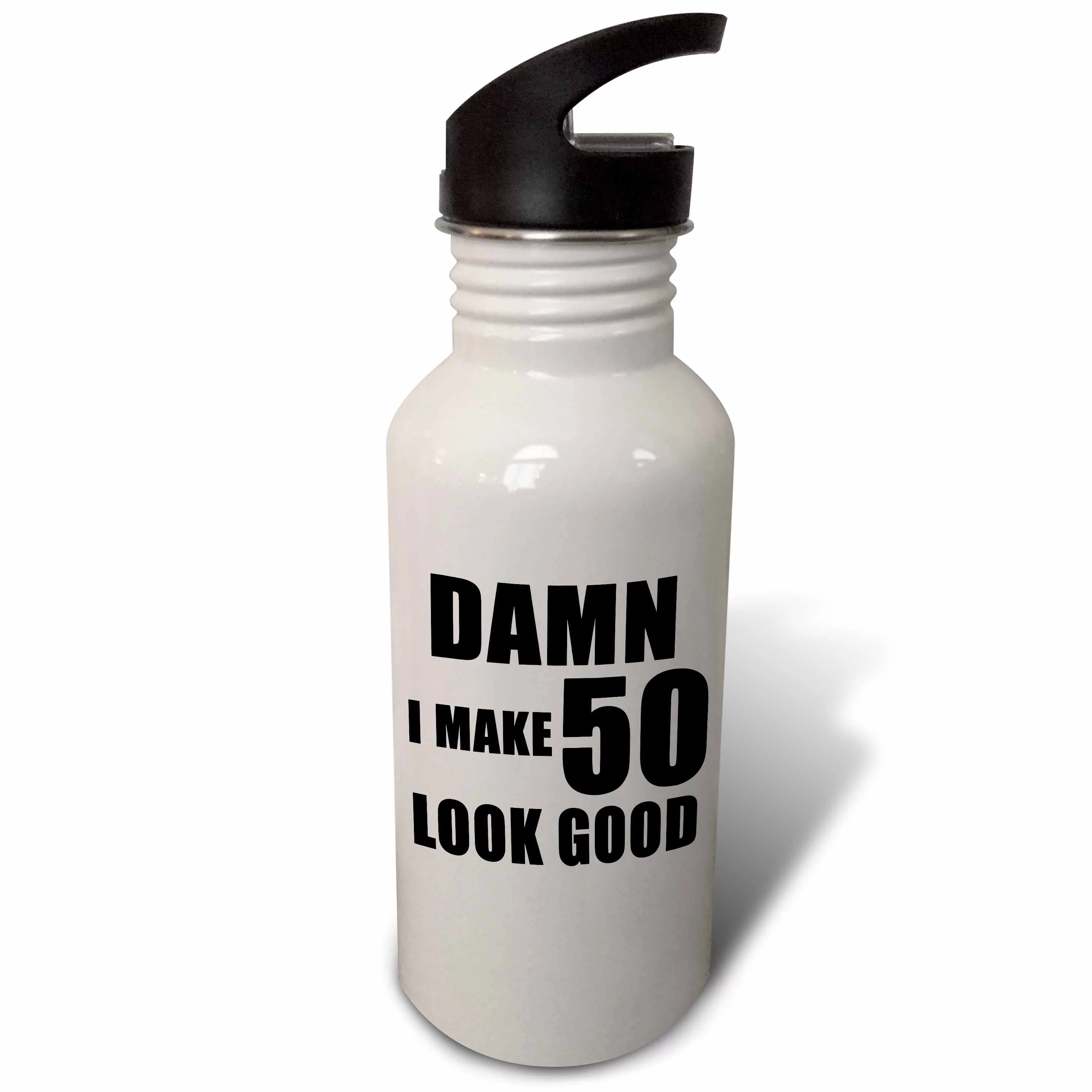 Damn I Make 50 Look Good Black 21 oz Sports Water Bottle wb-223725-1